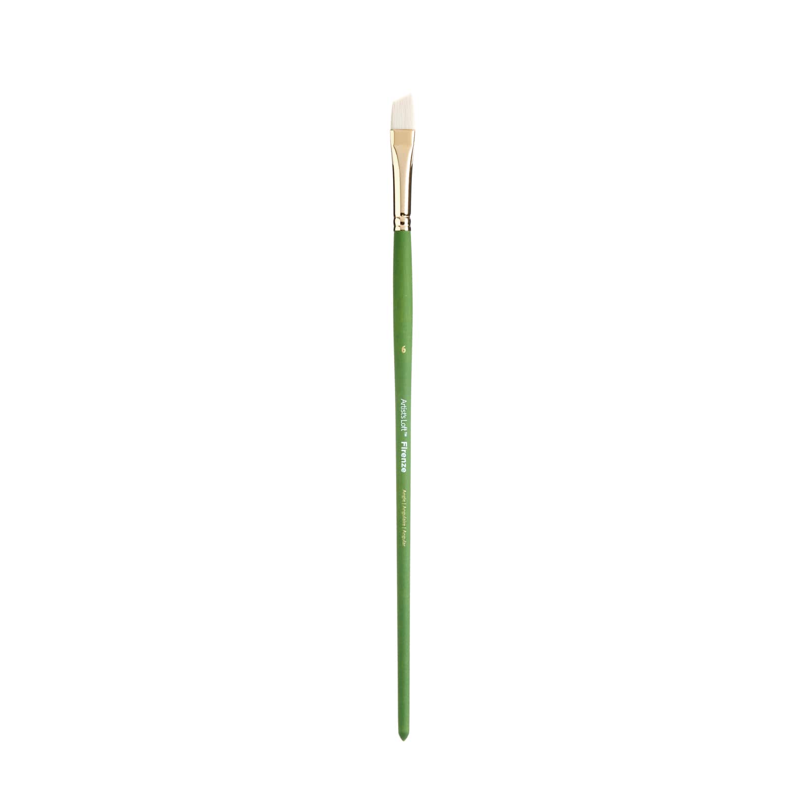 12 Pack: Firenze Long Handle Angular Brush by Artist's Loft™