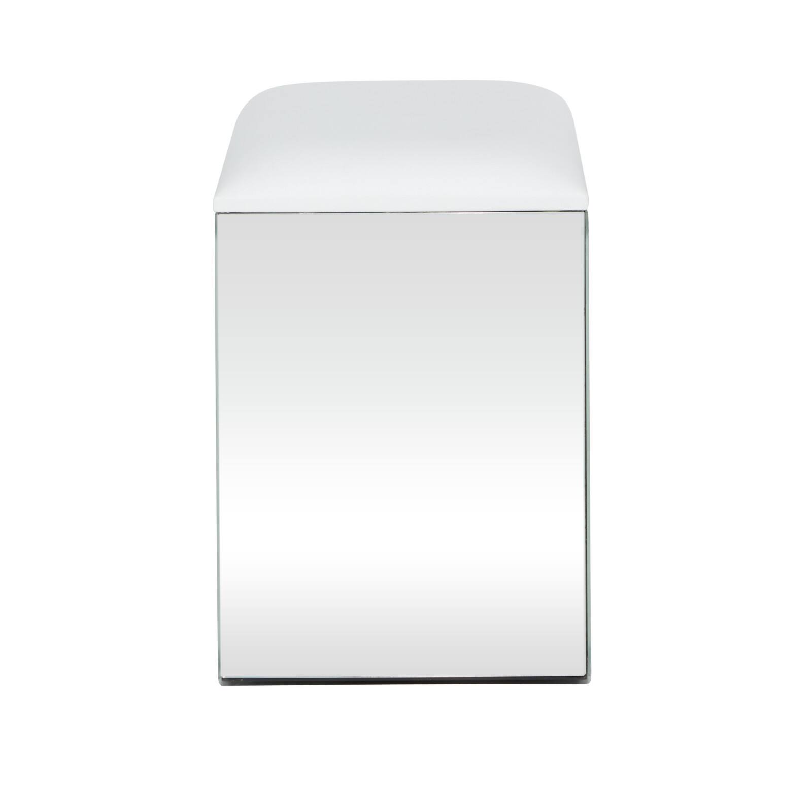 21" Silver Wood Glam Stool