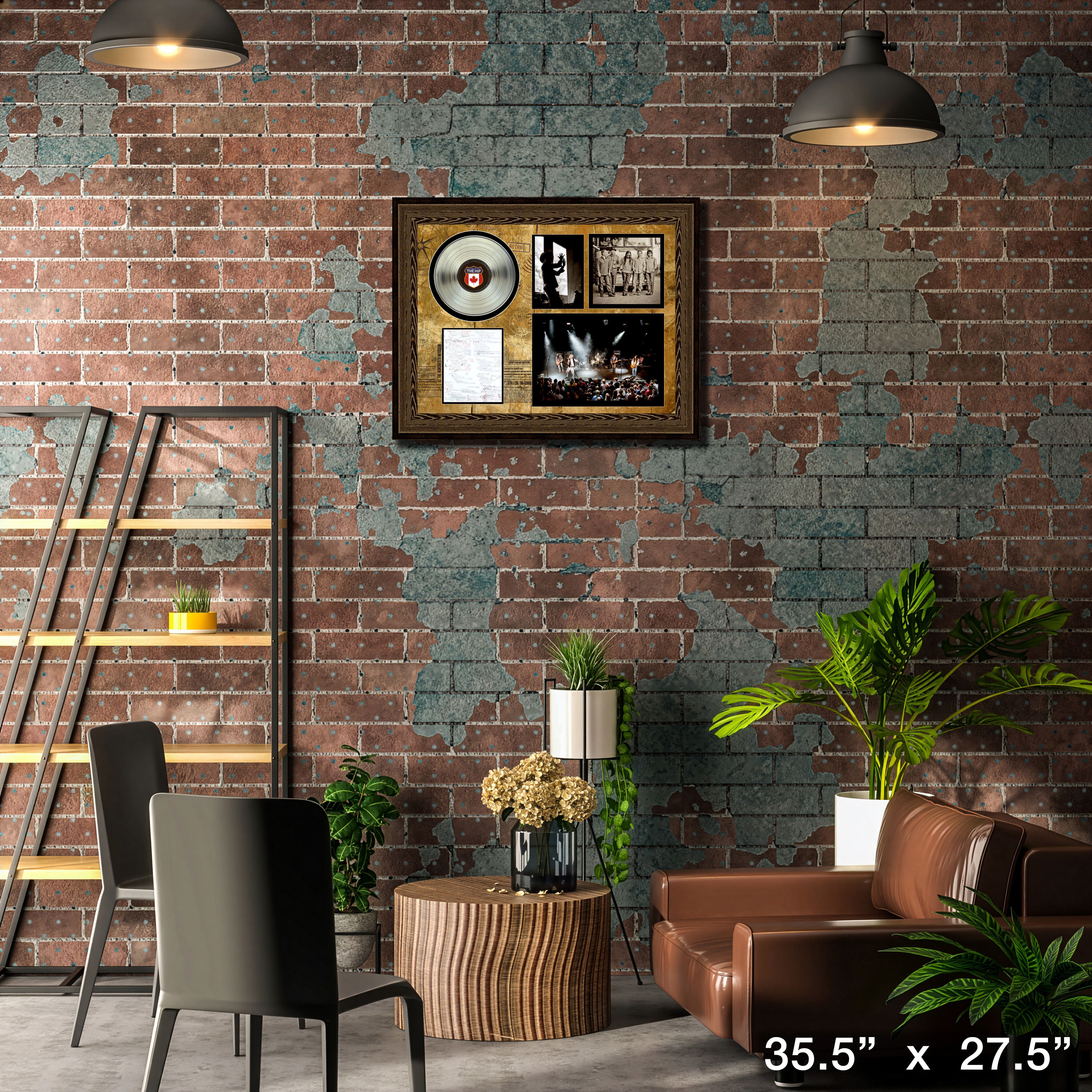 The Tragically Hip Framed Lyrics Collage with Platinum LP 35.5" x 27.5"