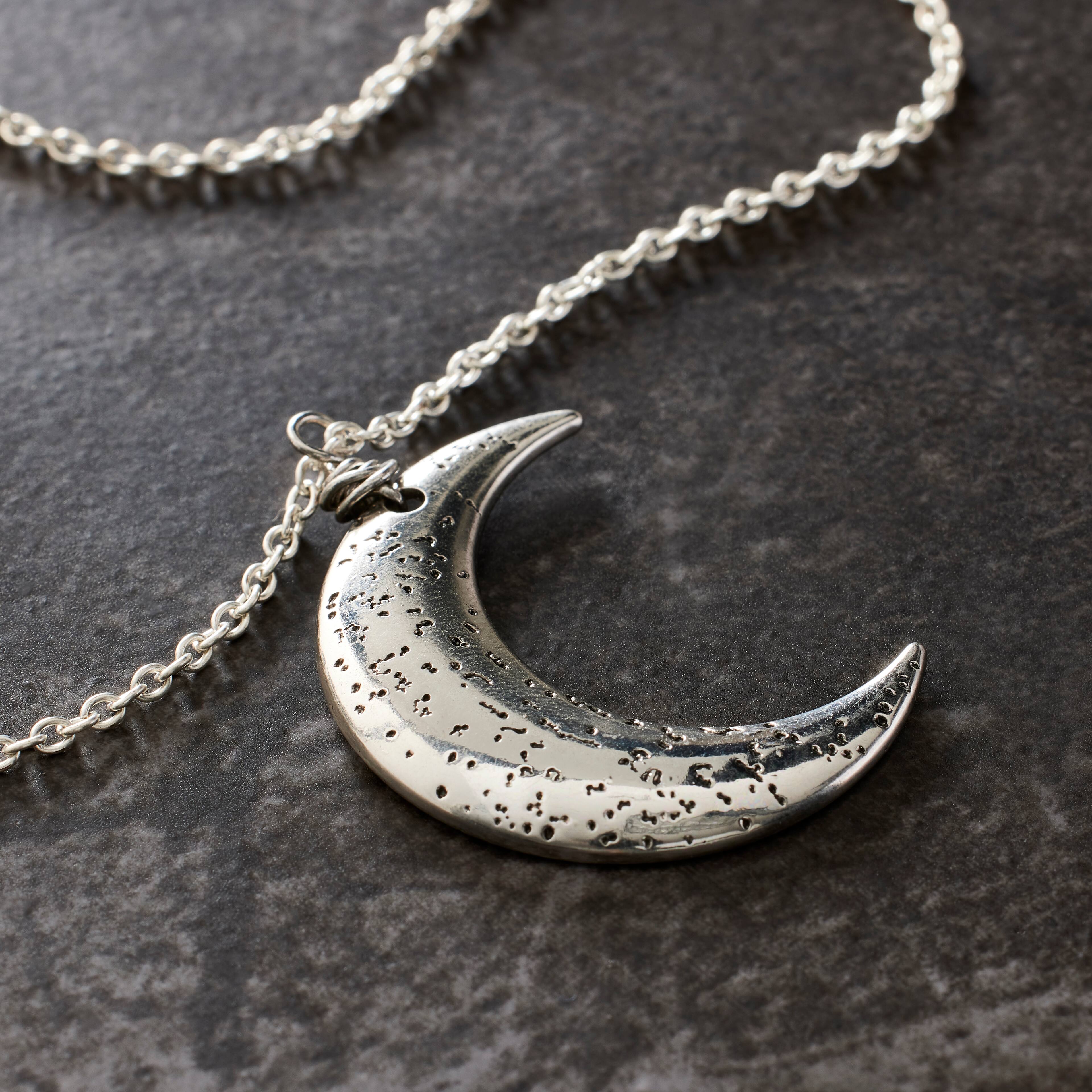 Silver Metal Moon Pendant by Bead Landing™