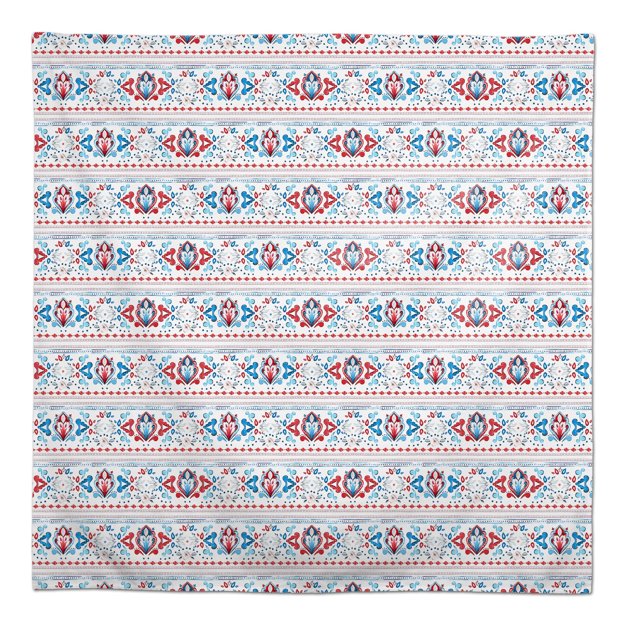 Patriotic Watercolor Paisley Pattern Tablecloth
