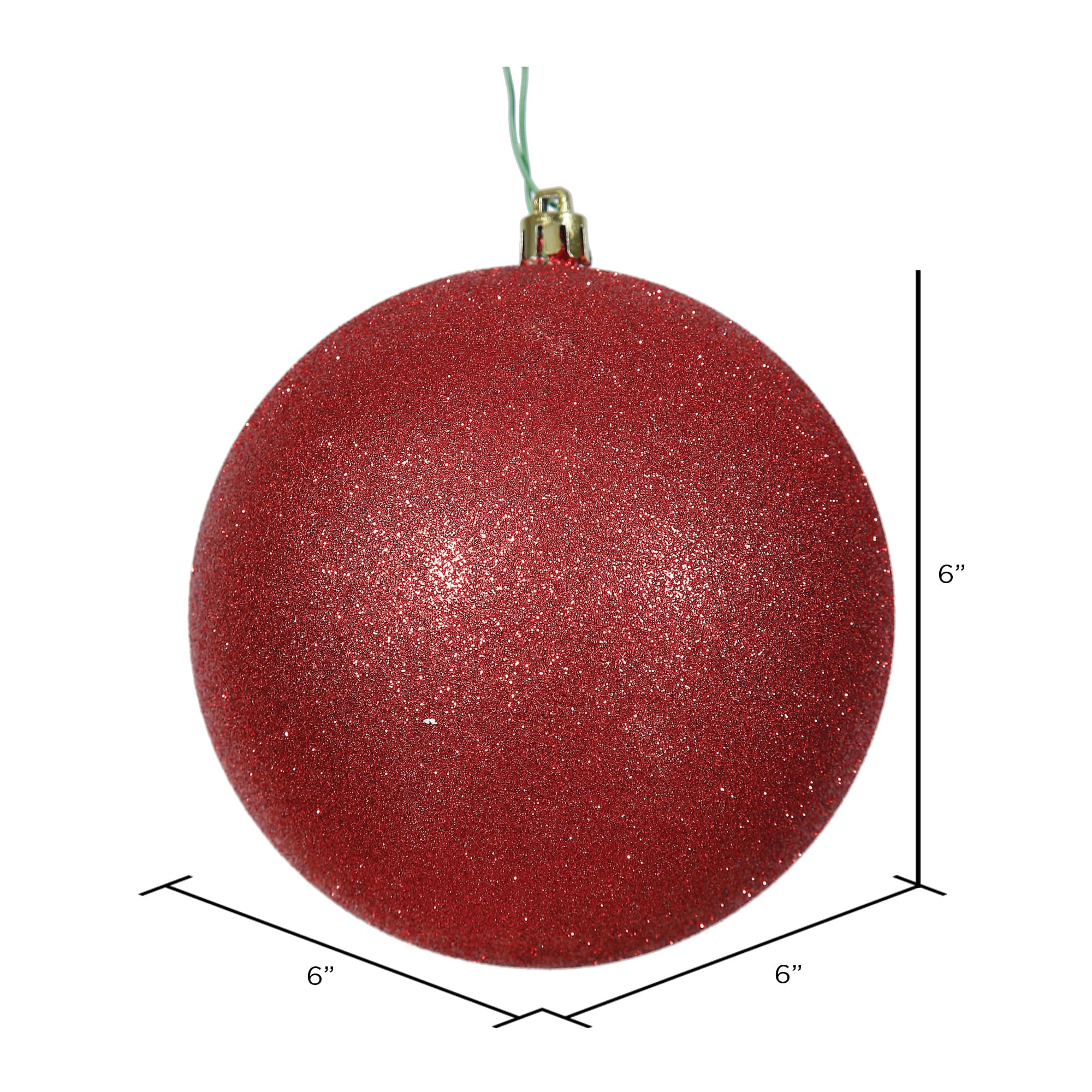 Vickerman 6" Glitter Ball Ornaments
