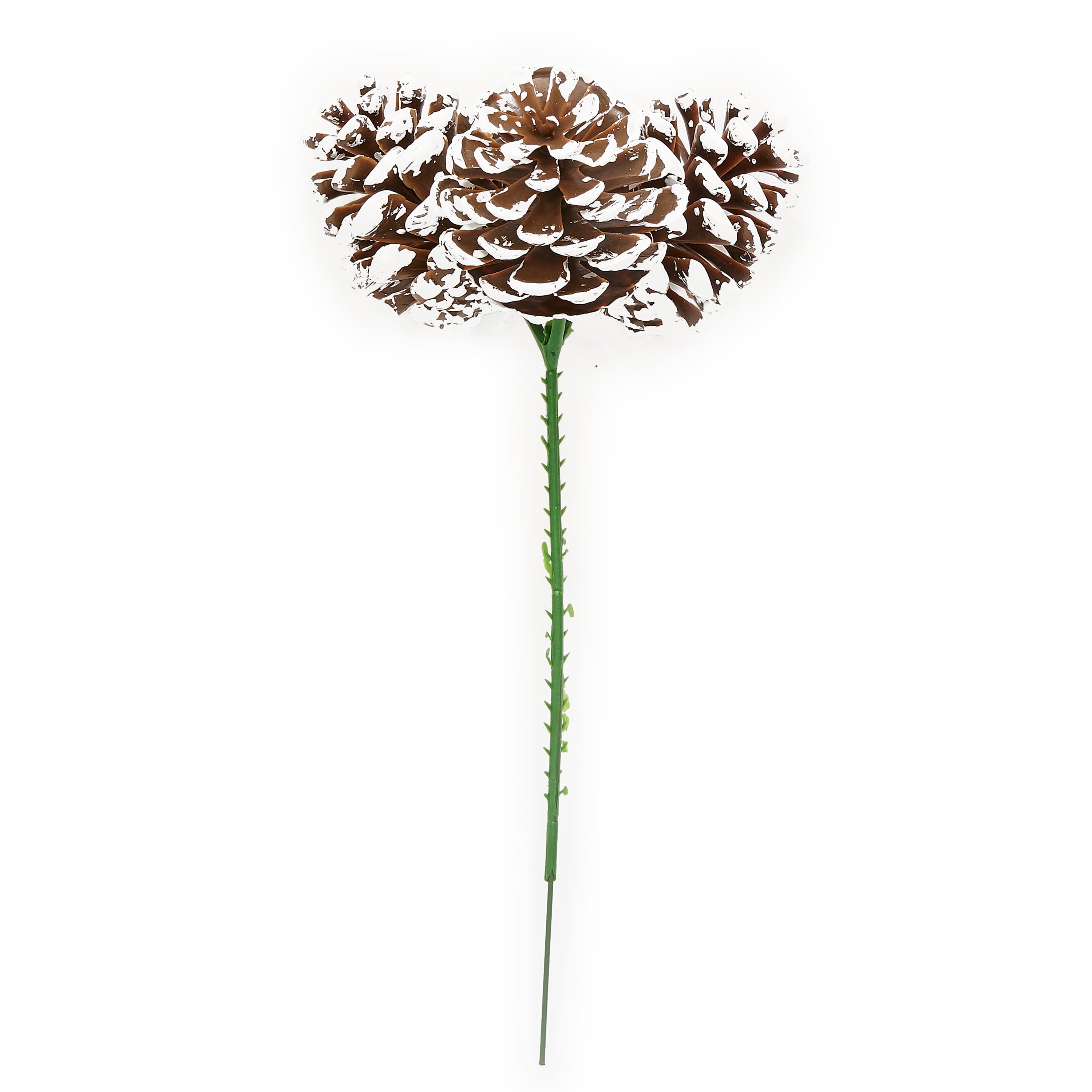 9" White Tip Plastic Pinecone Christmas Wreath Picks, 12ct.