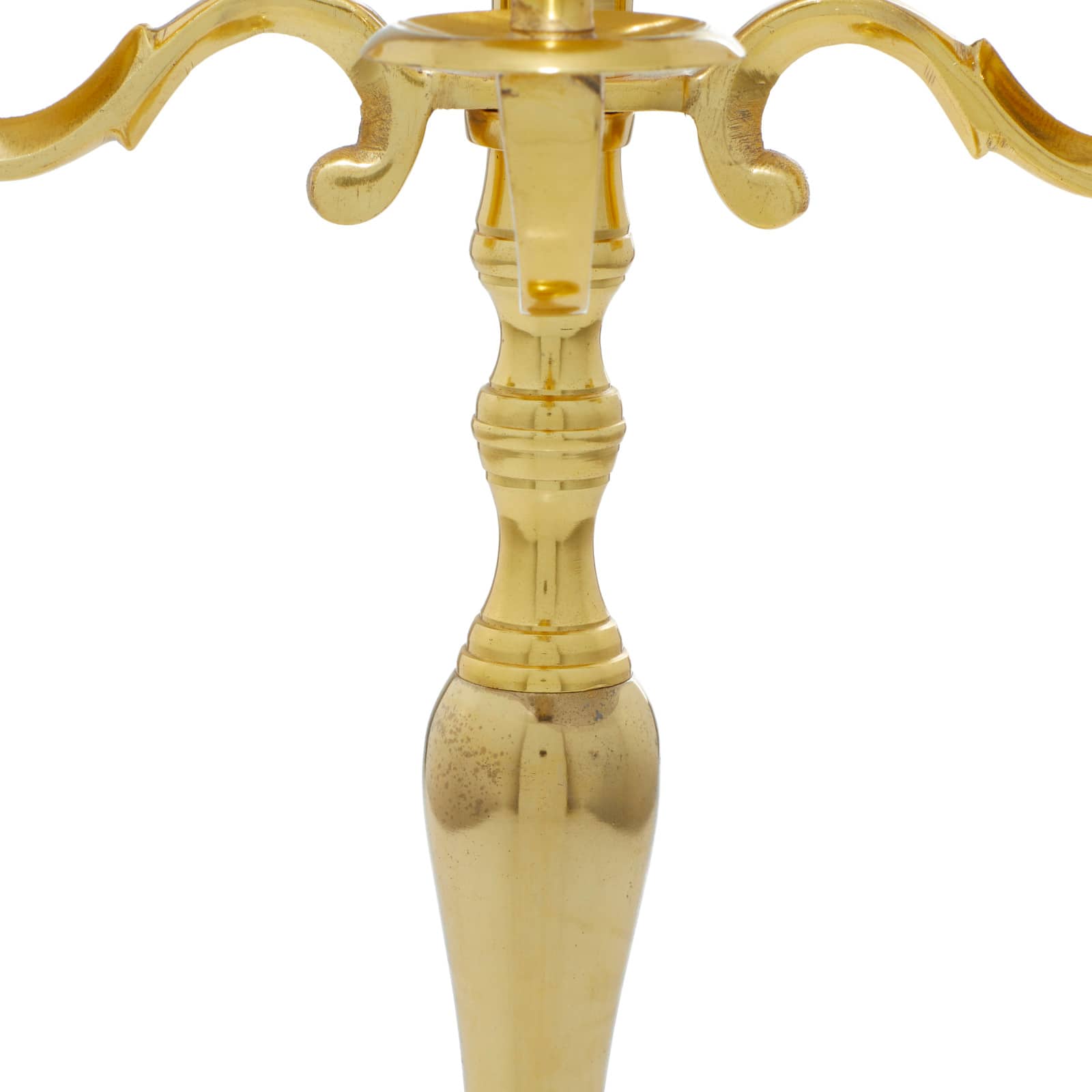 Gold Aluminum Traditional Candle Holder, 25" x 14" x 14"