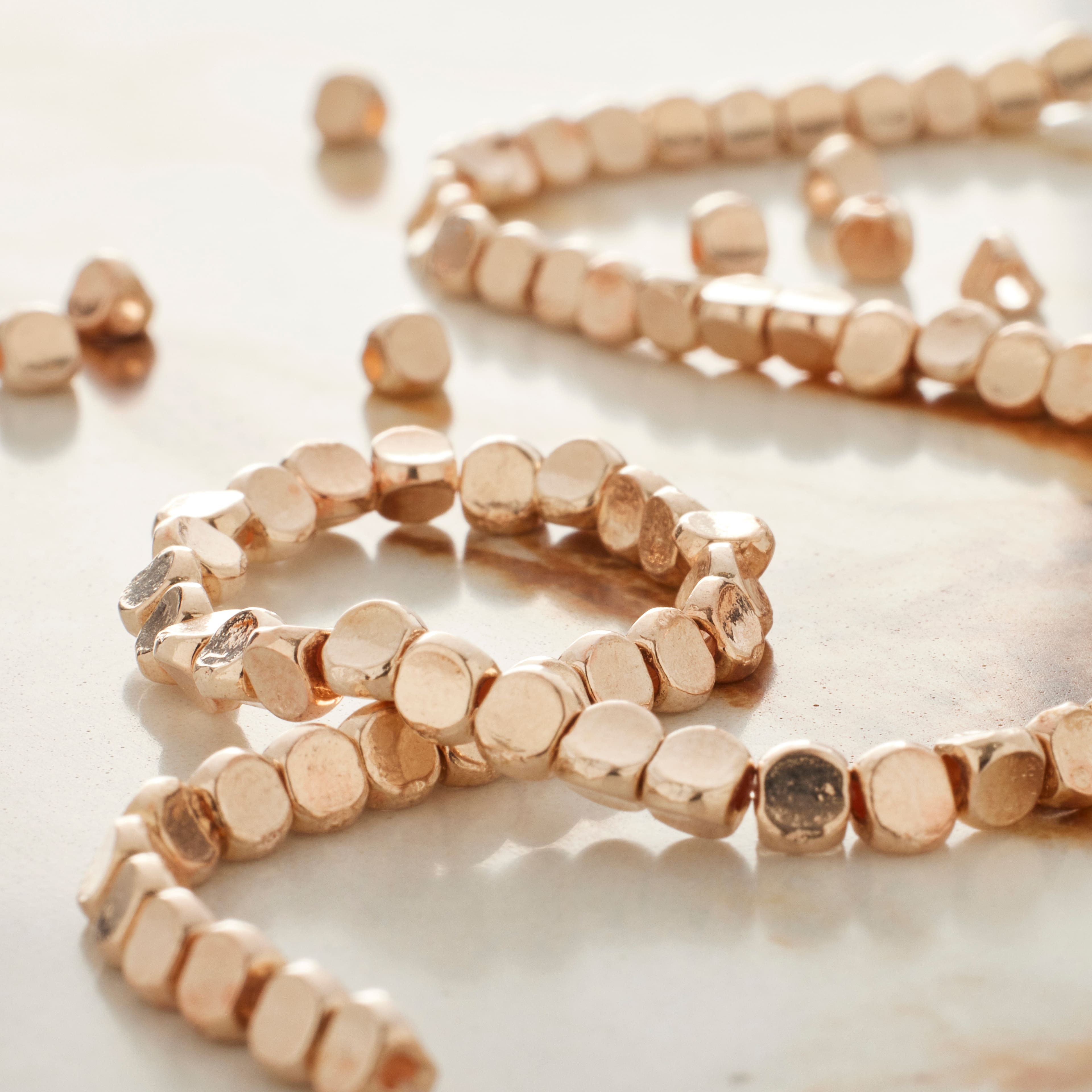 Rose Gold Metal Beads, 3mm by Bead Landing™