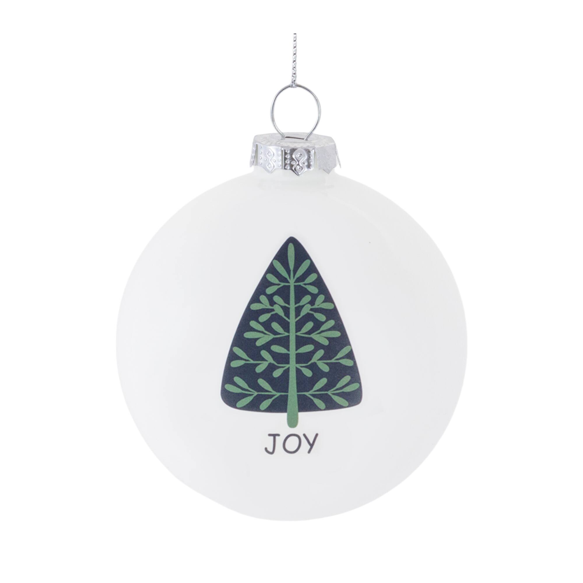 Melrose 4" Tree Sentiment Ball Ornaments Set