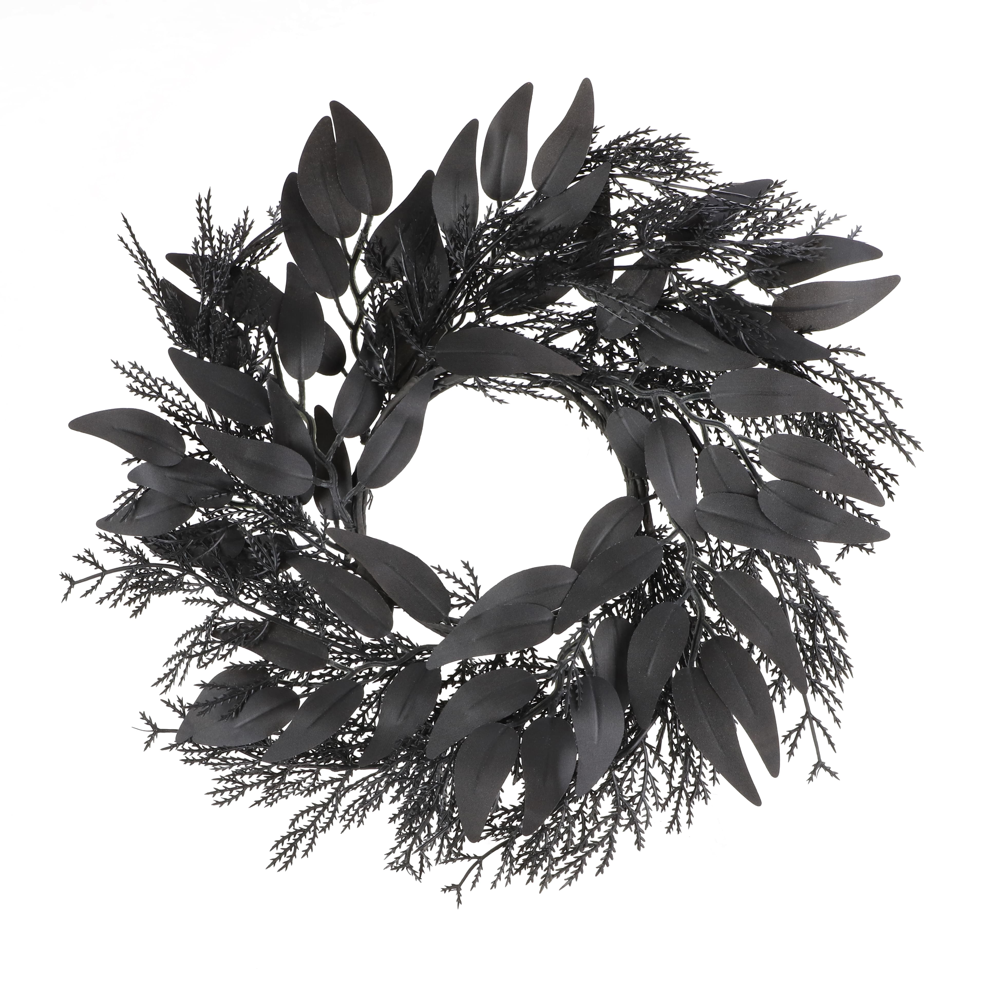 5ft. Black Cedar & Leaves Coiled Garland by Ashland®