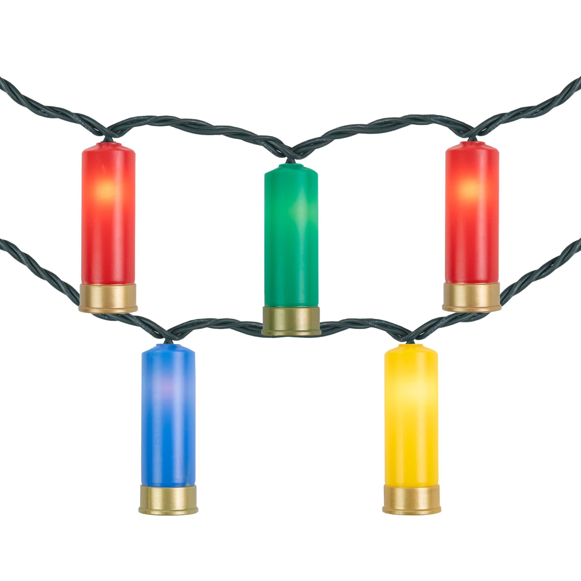10ct. Multicolor Shotgun Shell Novelty Christmas String Lights