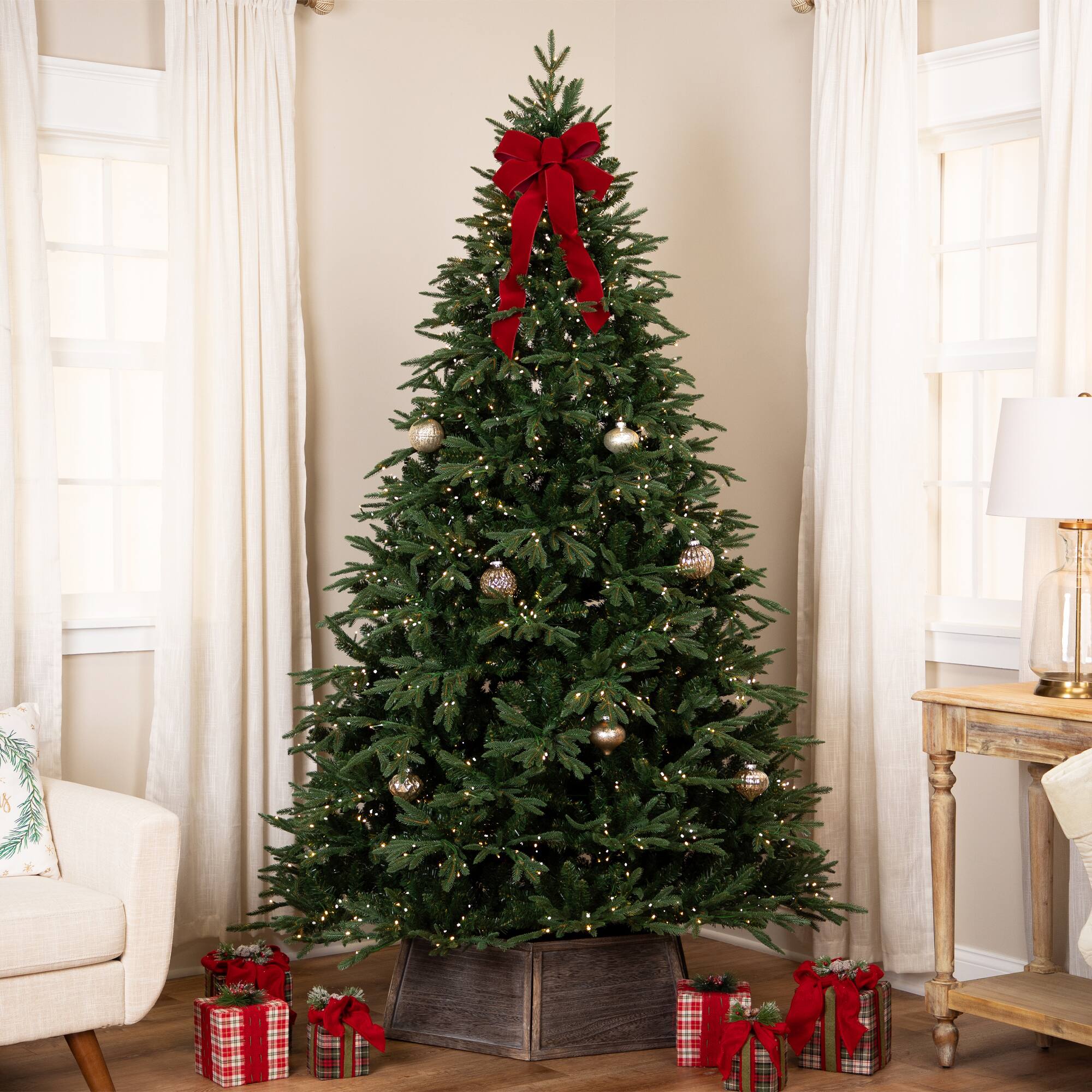 6.5ft. Pre-Lit Real Touch™ Ashburn Pine Artificial Christmas Tree, Warm White LED Lights