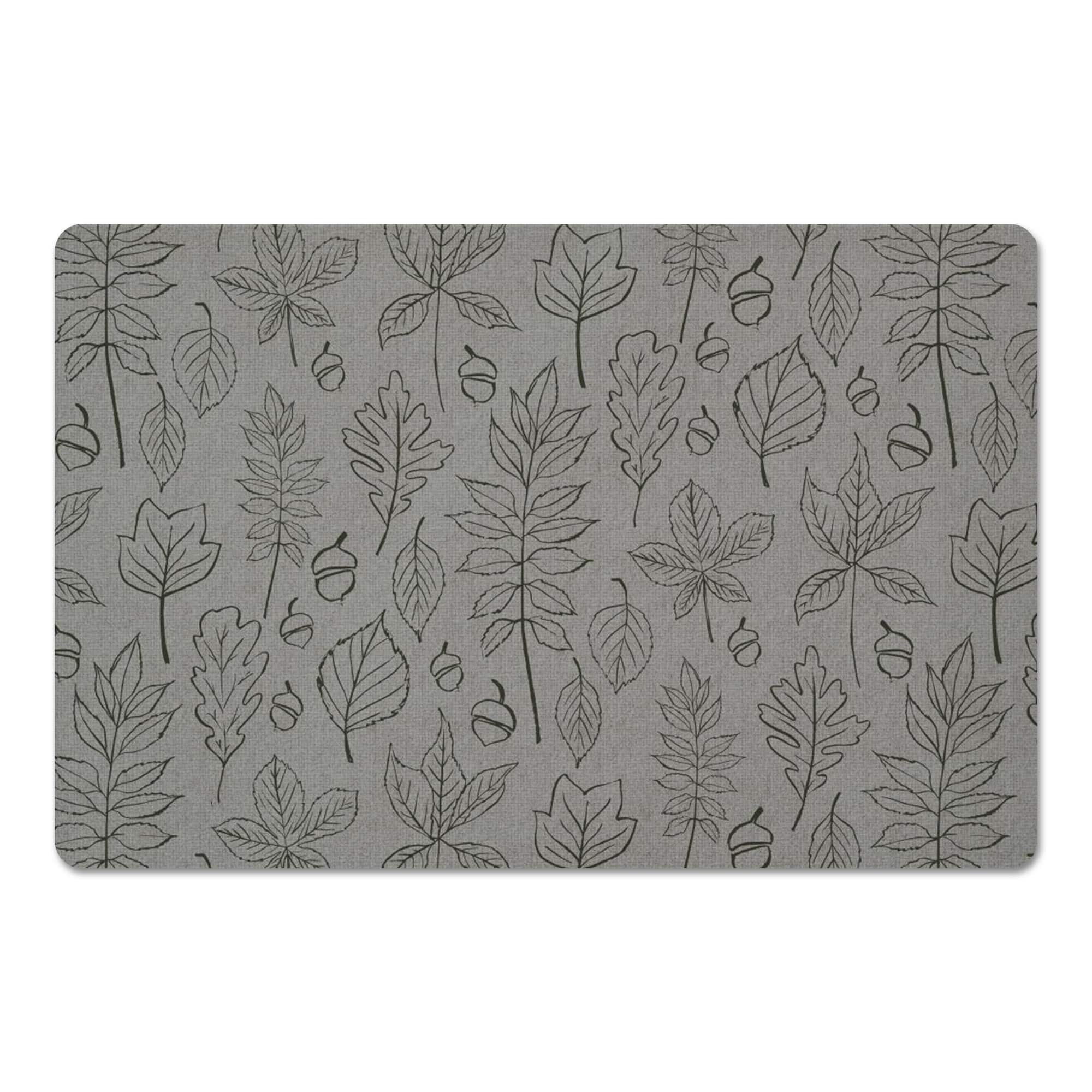 Green Leaf Pattern Floor Mat