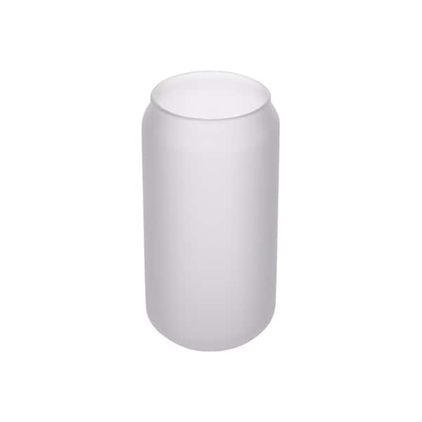 Craft Express 6ct. 18oz. Frosted White Glass Mug with Clear Glass Straw