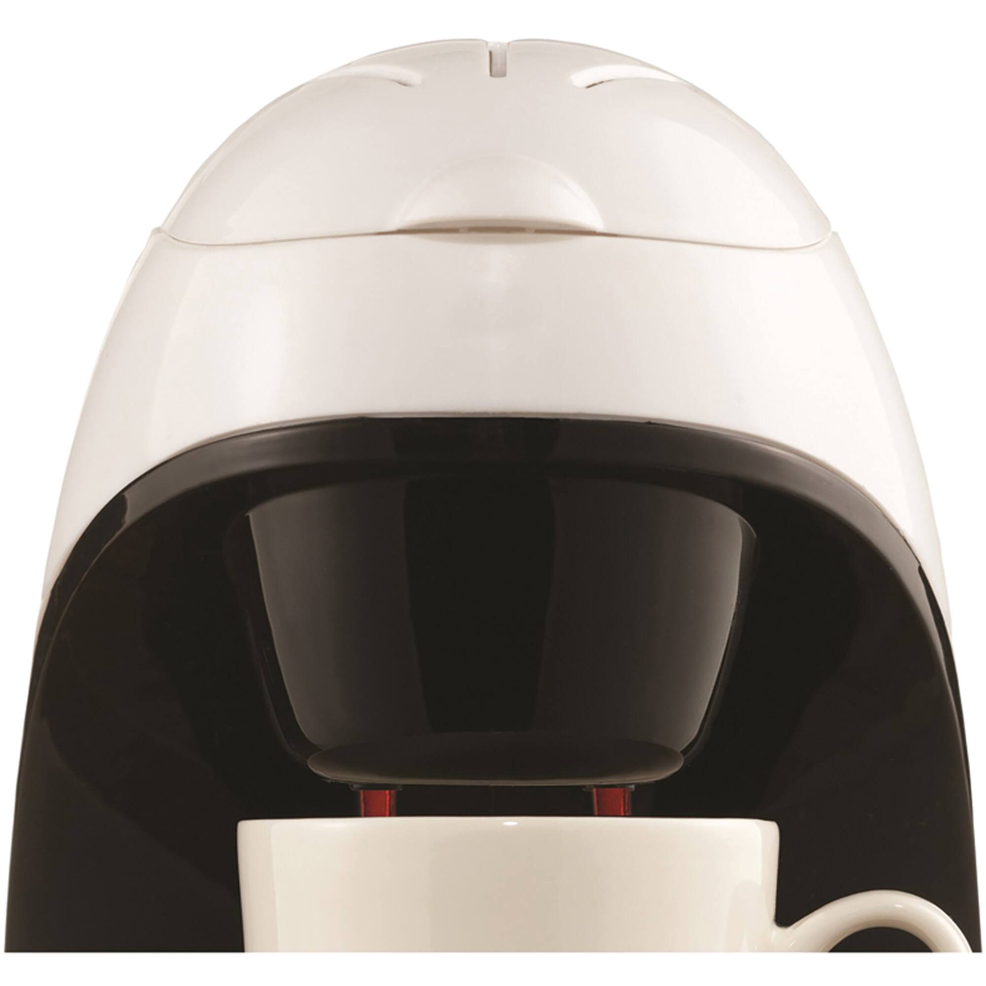 Brentwood White Single-Serve Coffee Maker with Porcelain Mug