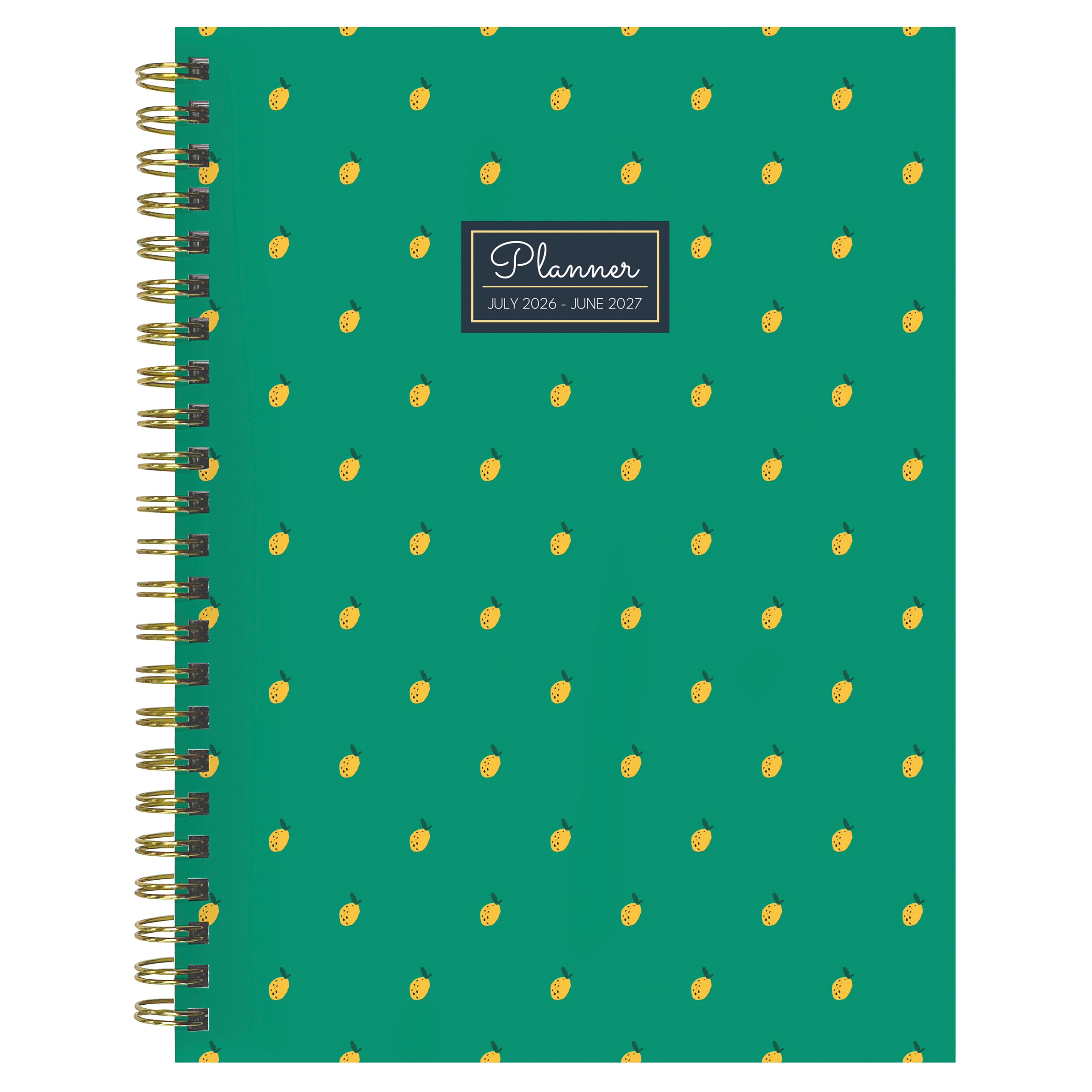 July 2026 - June 2027 Lovely Lemon Medium Weekly Monthly Planner