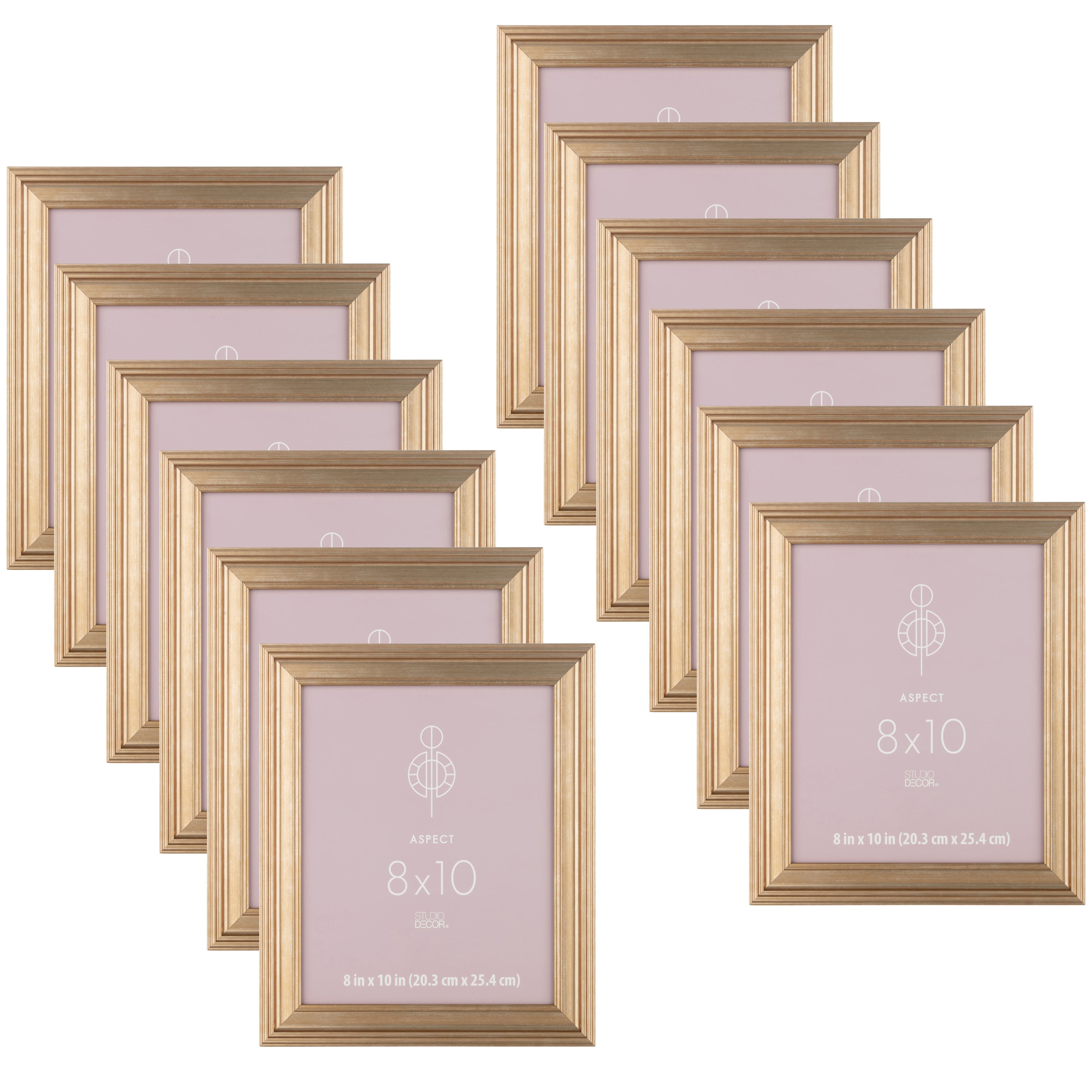 12 Pack: Gold Wide 8" x 10" Frame, Aspect by Studio Décor®