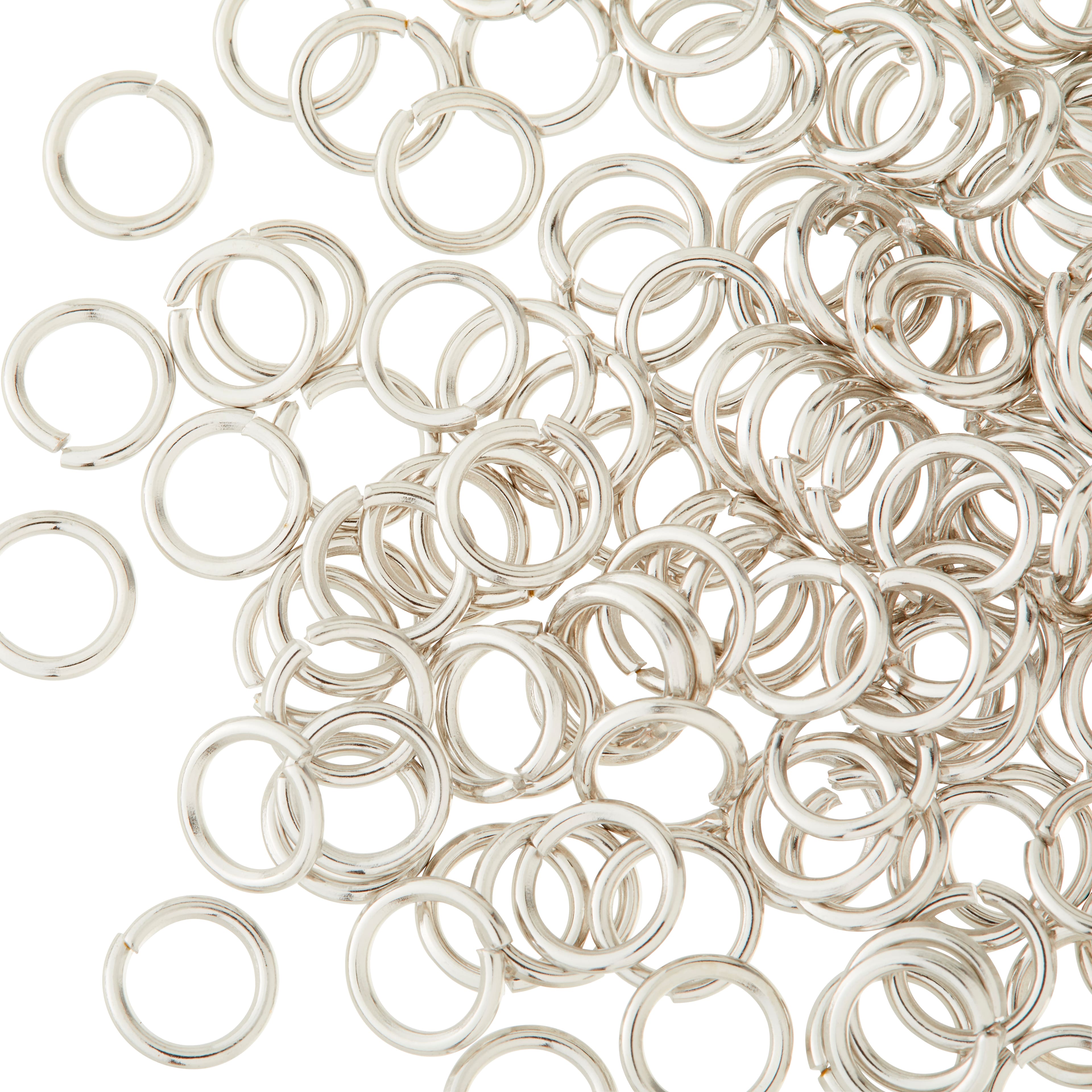 12 Pack: Rhodium Jump Rings, 7mm by Bead Landing™