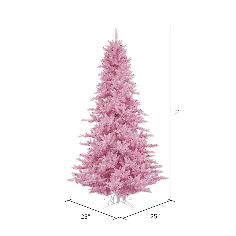 3ft. Unlit Pink Fir Artificial Christmas Tree