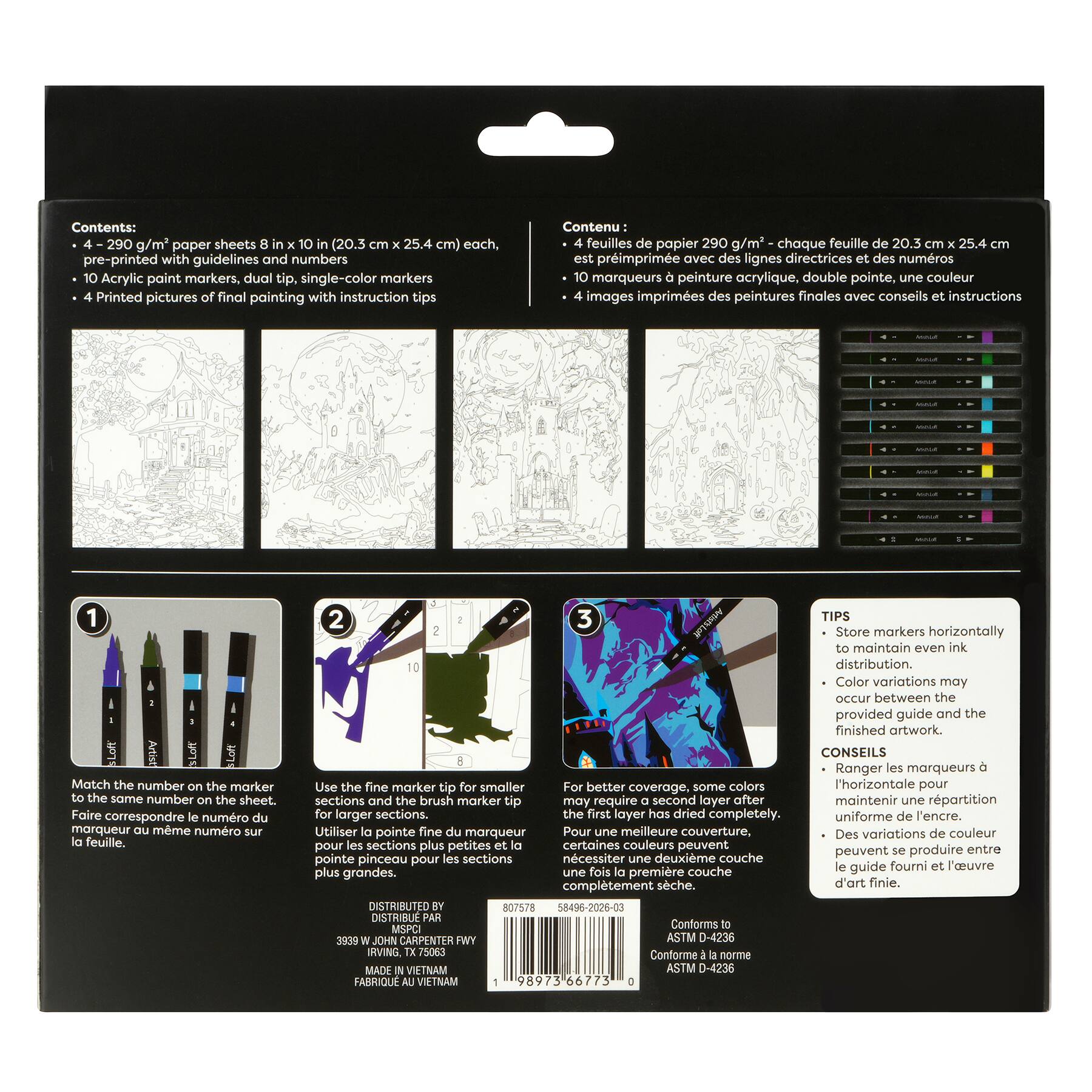 Haunted Houses Paint Marker-by-Number Kit by Artist's Loft®