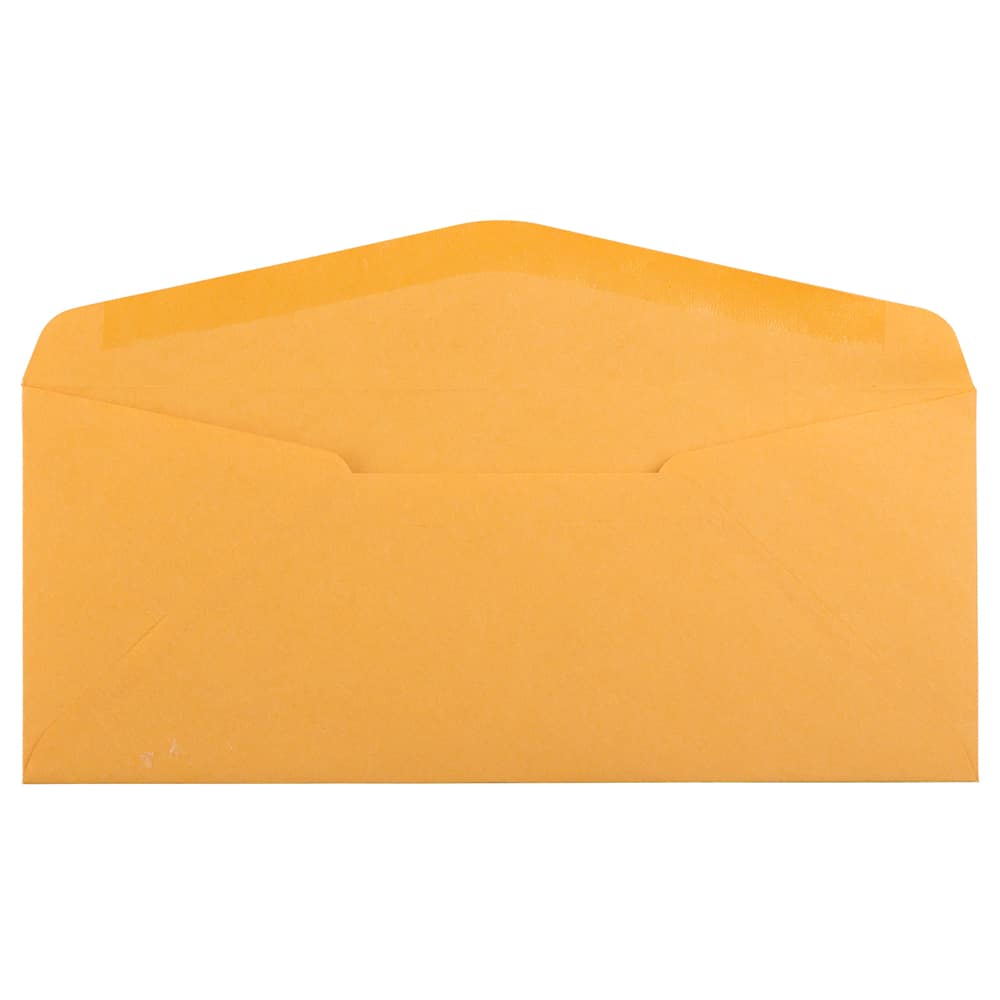 JAM Paper 4.125" x 9.5" Brown Kraft Manila Business Envelopes, 100ct.