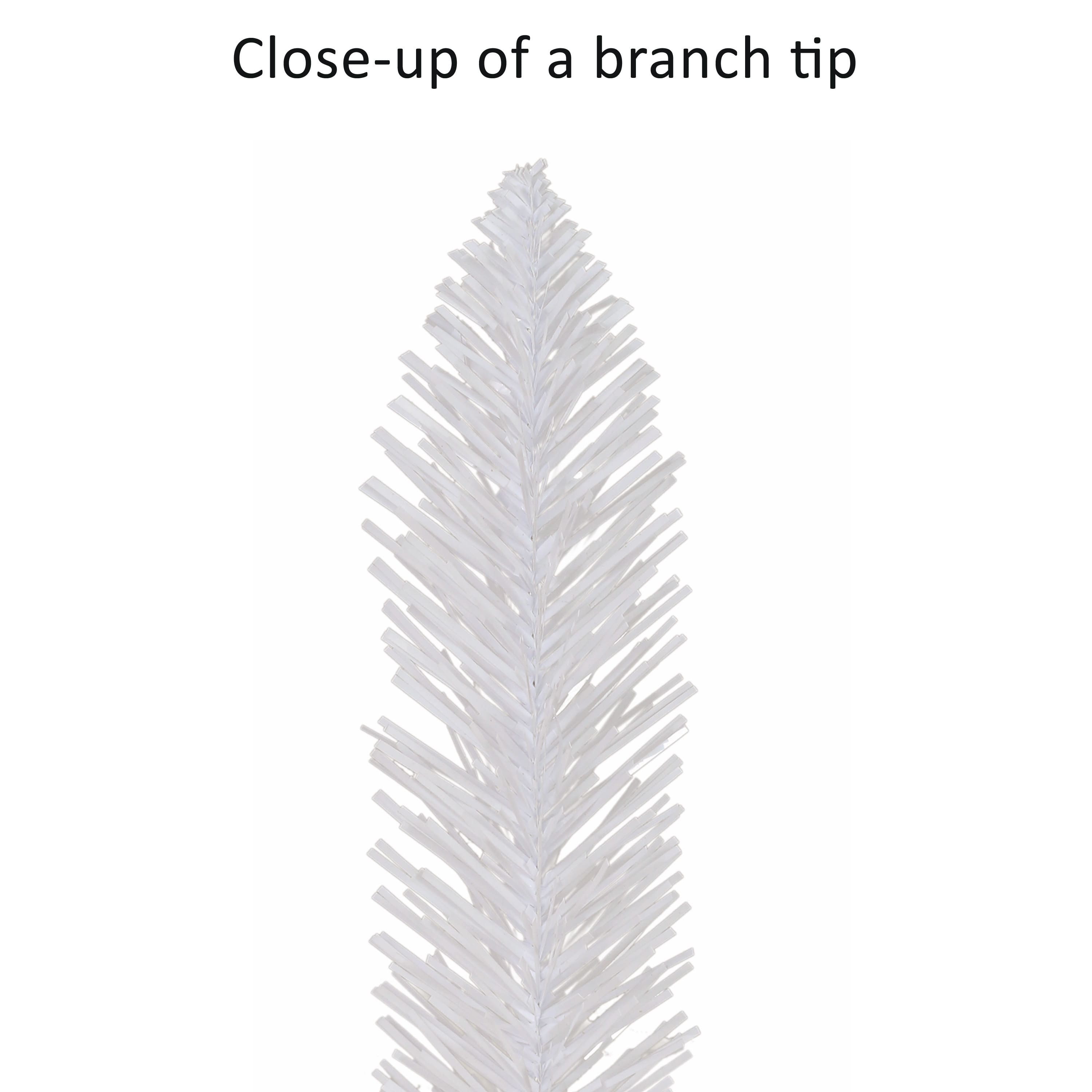 5ft. Pre-Lit White Carson Artificial Pine Christmas Tree, Clear Lights