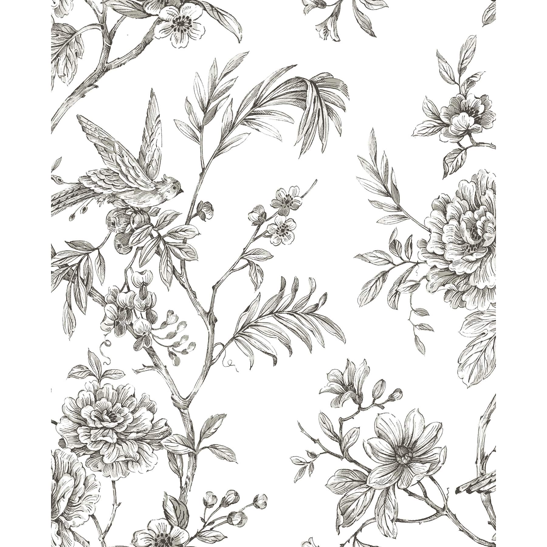 NuWallpaper Charcoal Longwood Peel & Stick Wallpaper