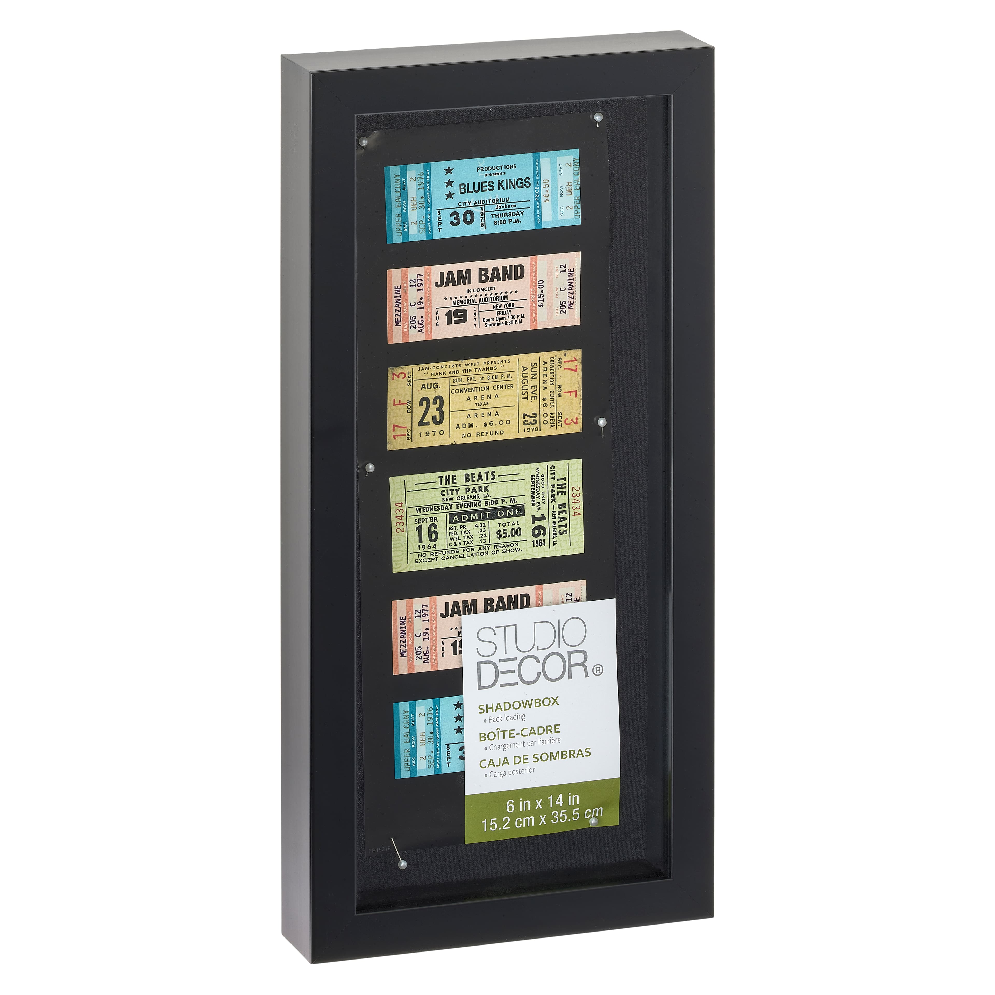 8 Pack: Black Panel 6" x 14" Shadow Box by Studio Décor®