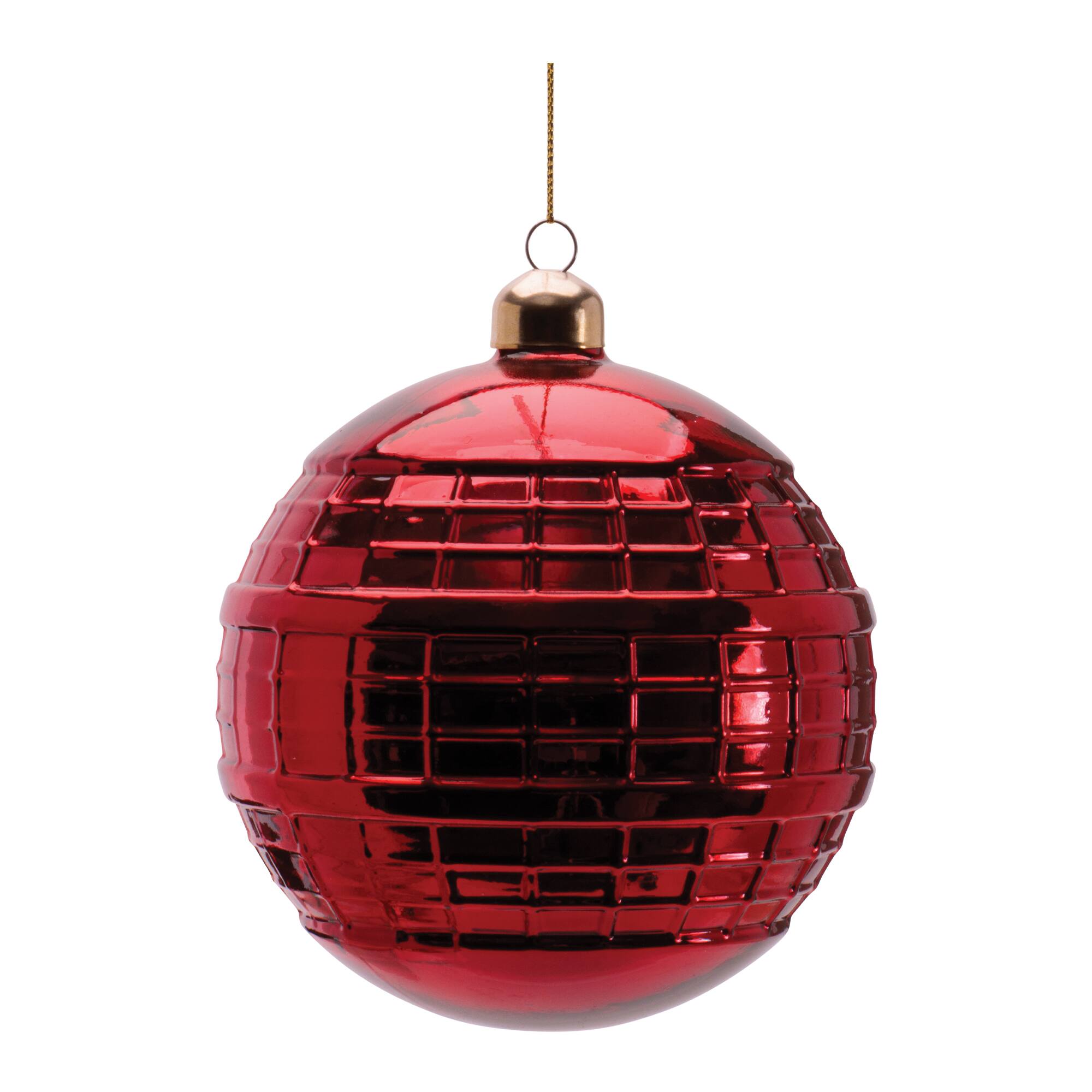 Melrose Red Glass Ball Ornament Set