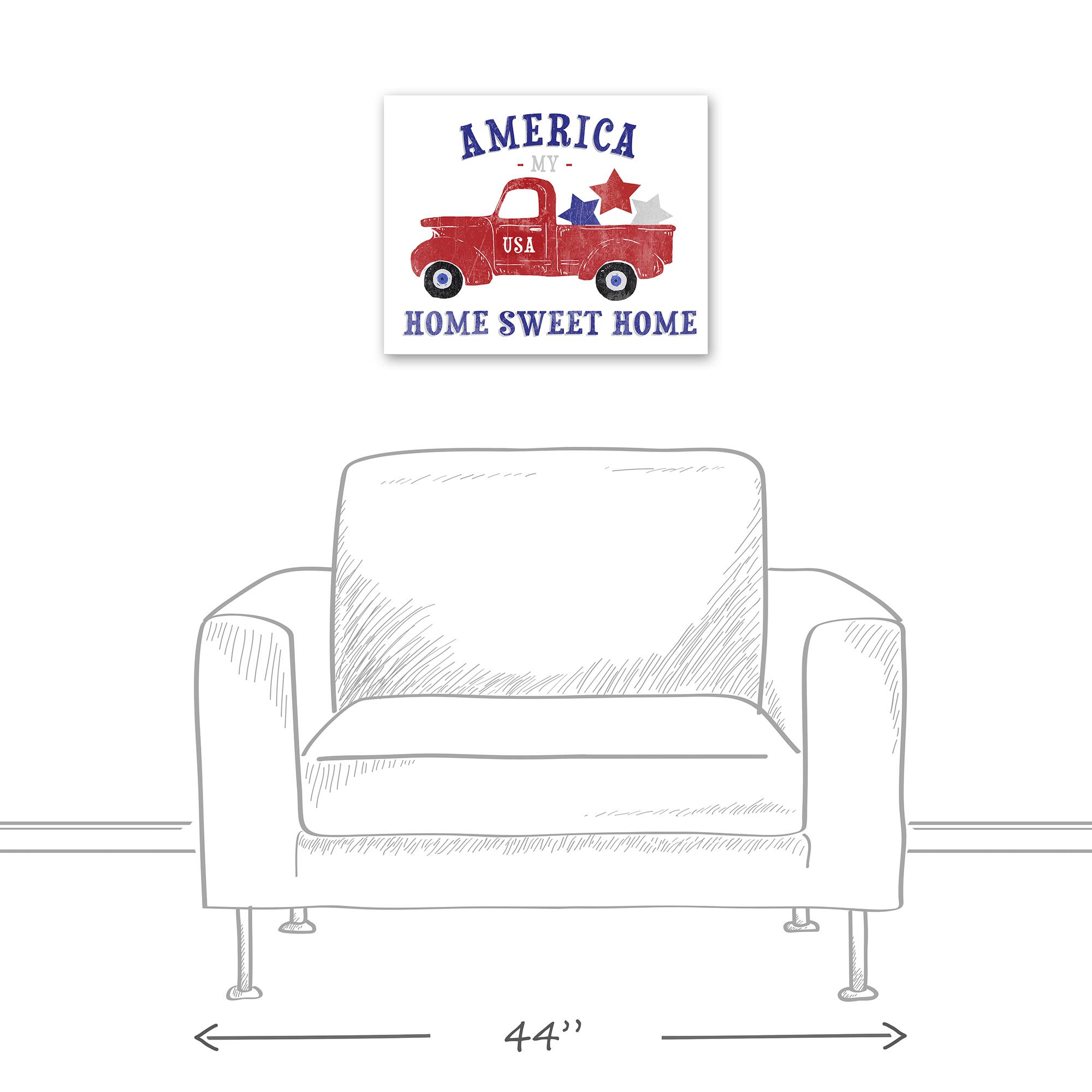 America My Home Sweet Home Canvas Wall Art