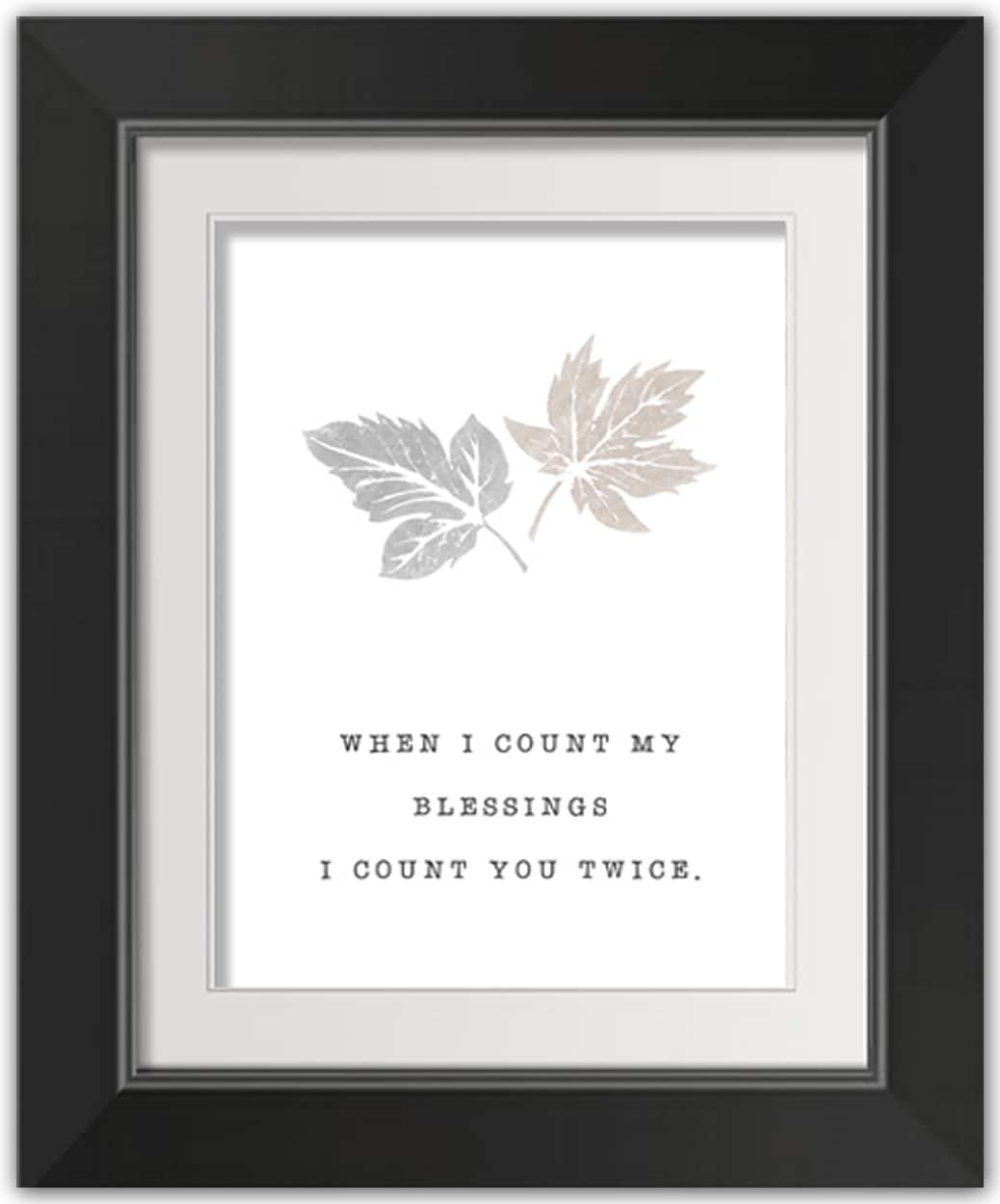 Blessings Fall Print in Black Frame