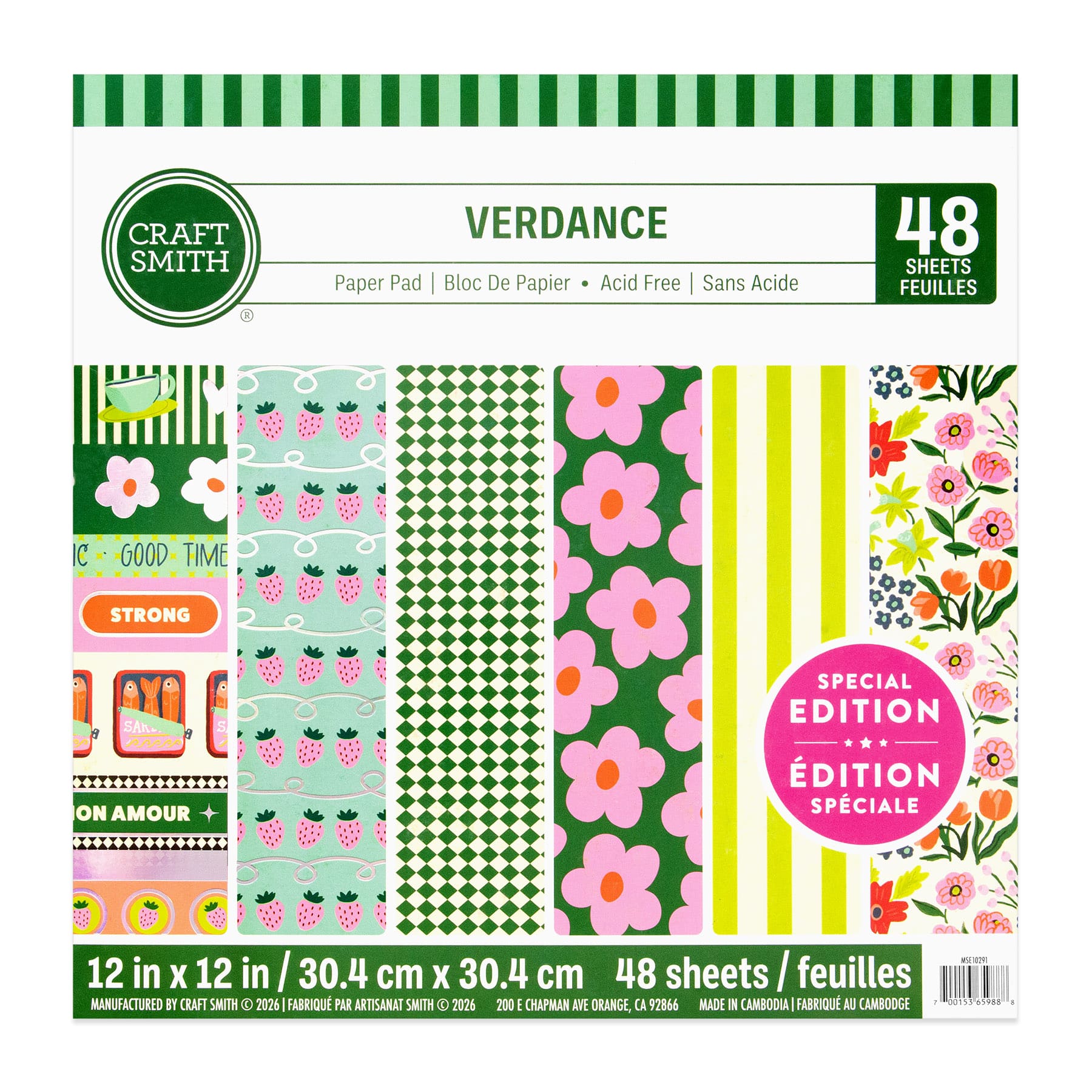 Craft Smith 12" x 12" Verdance Paper Pad, 48 Sheets