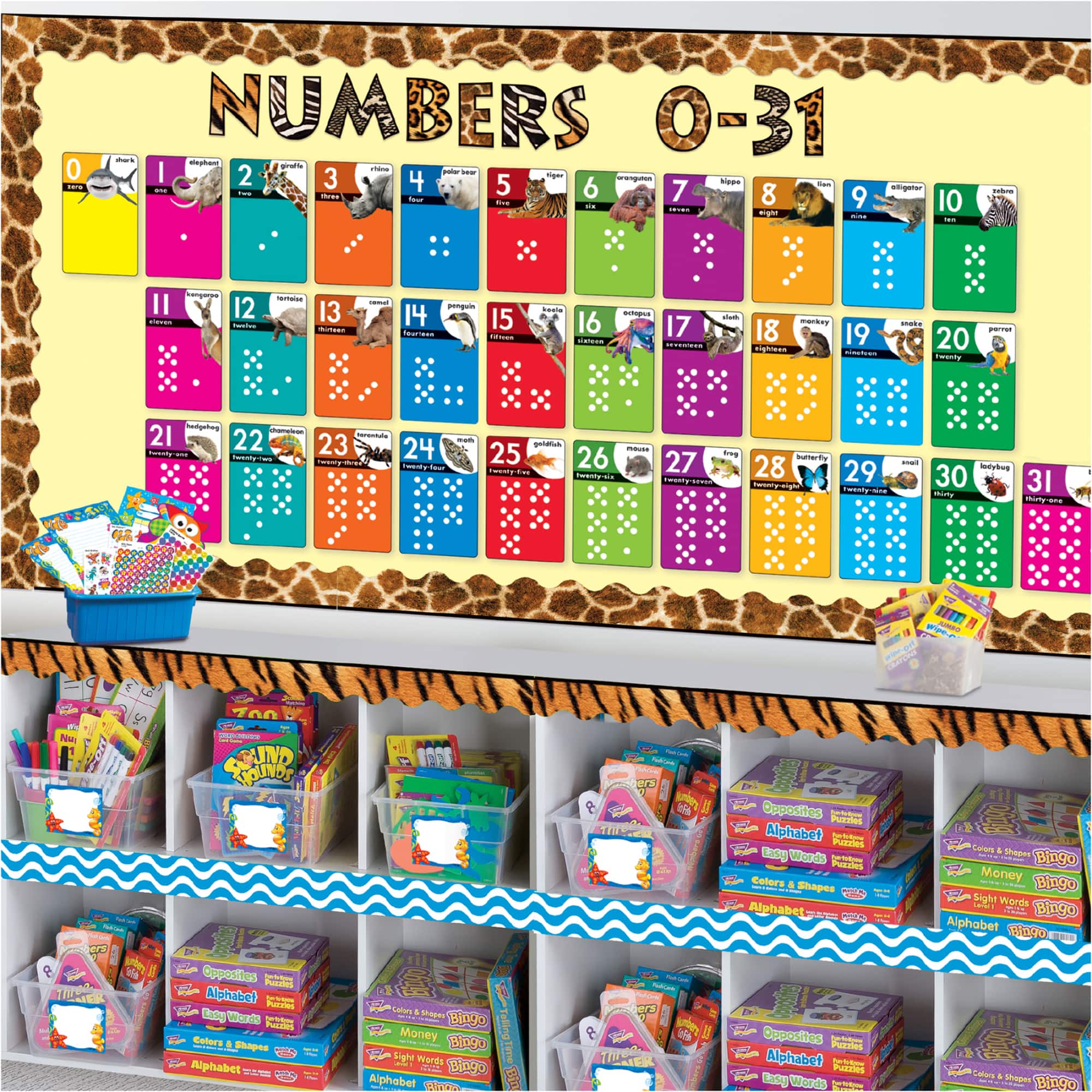 Trend Enterprises® Animals Count 0-31 Wipe Off Learning Set