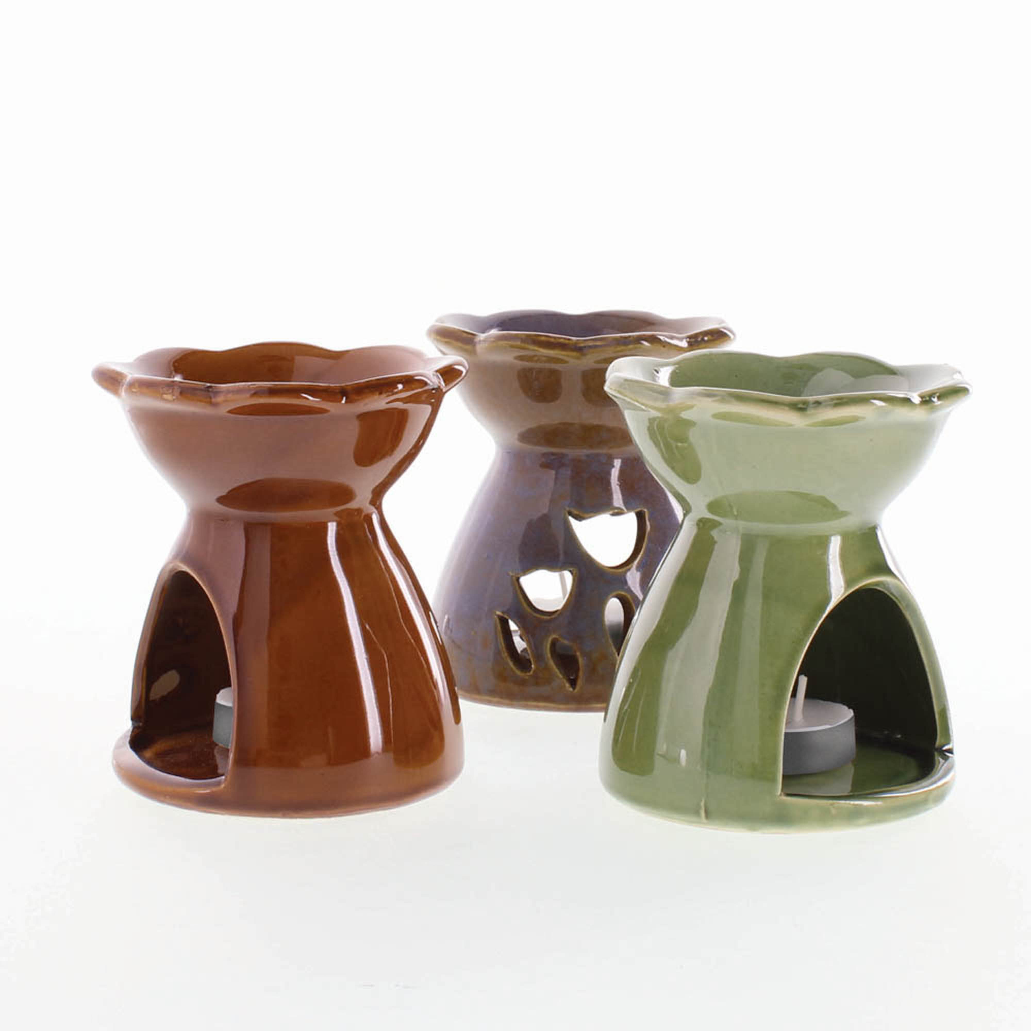 Porcelain Flower Candle Oil Warmers, 3ct.