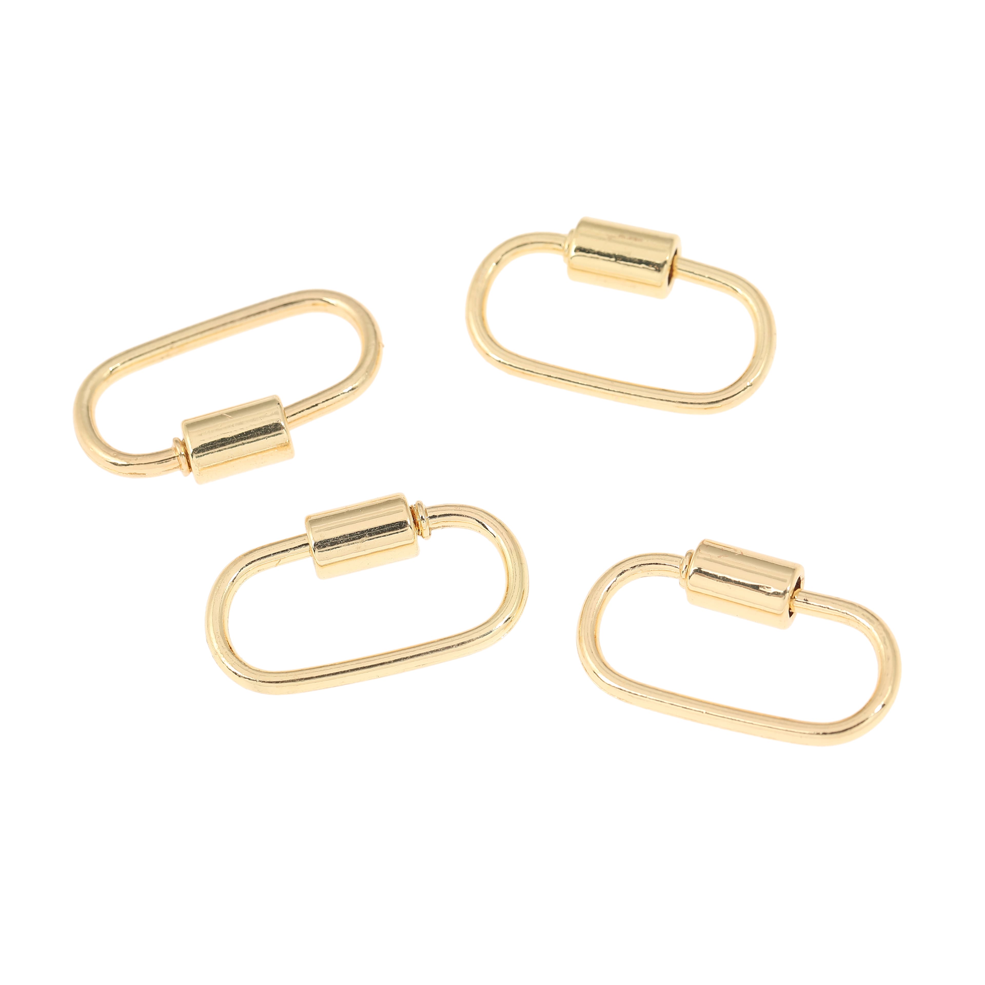 12 Packs: 4 ct. (48 total) 28mm Carabiner Screw Closures by Bead Landing™