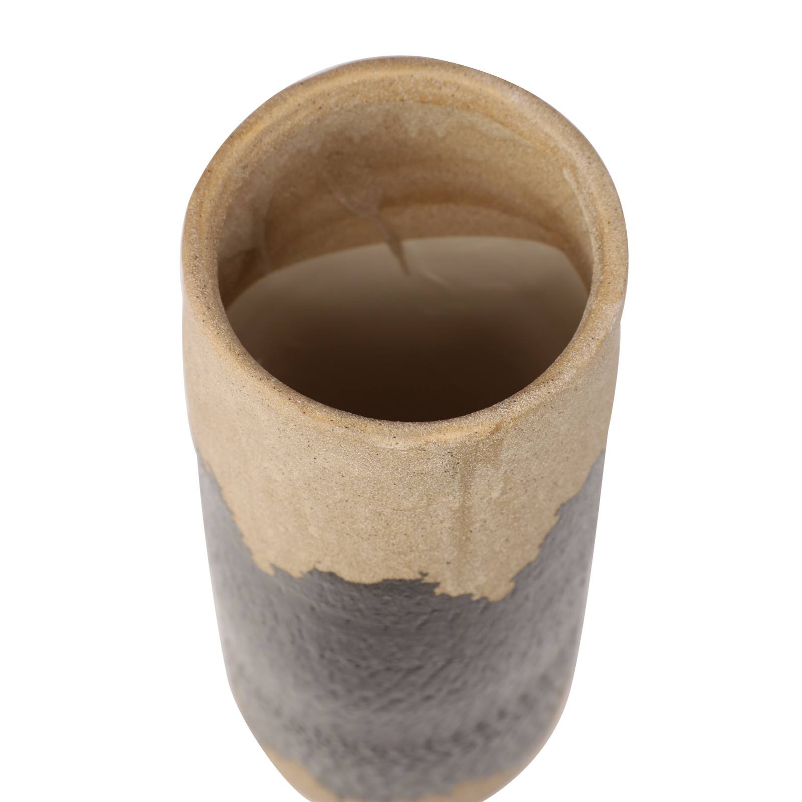 Black Porcelain Contemporary Vase, 17" x 6" x 6"