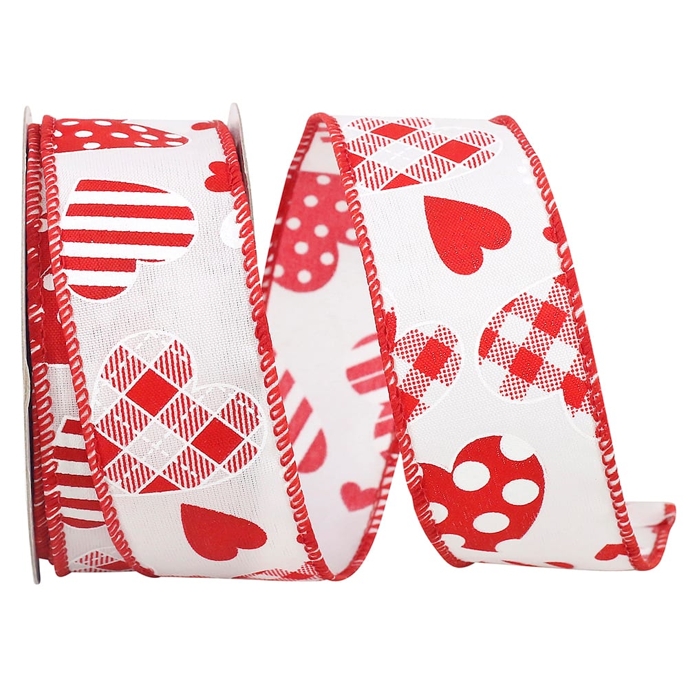 Reliant 1.5" x 10yd. Wired Hearts Designs Galore Ribbon