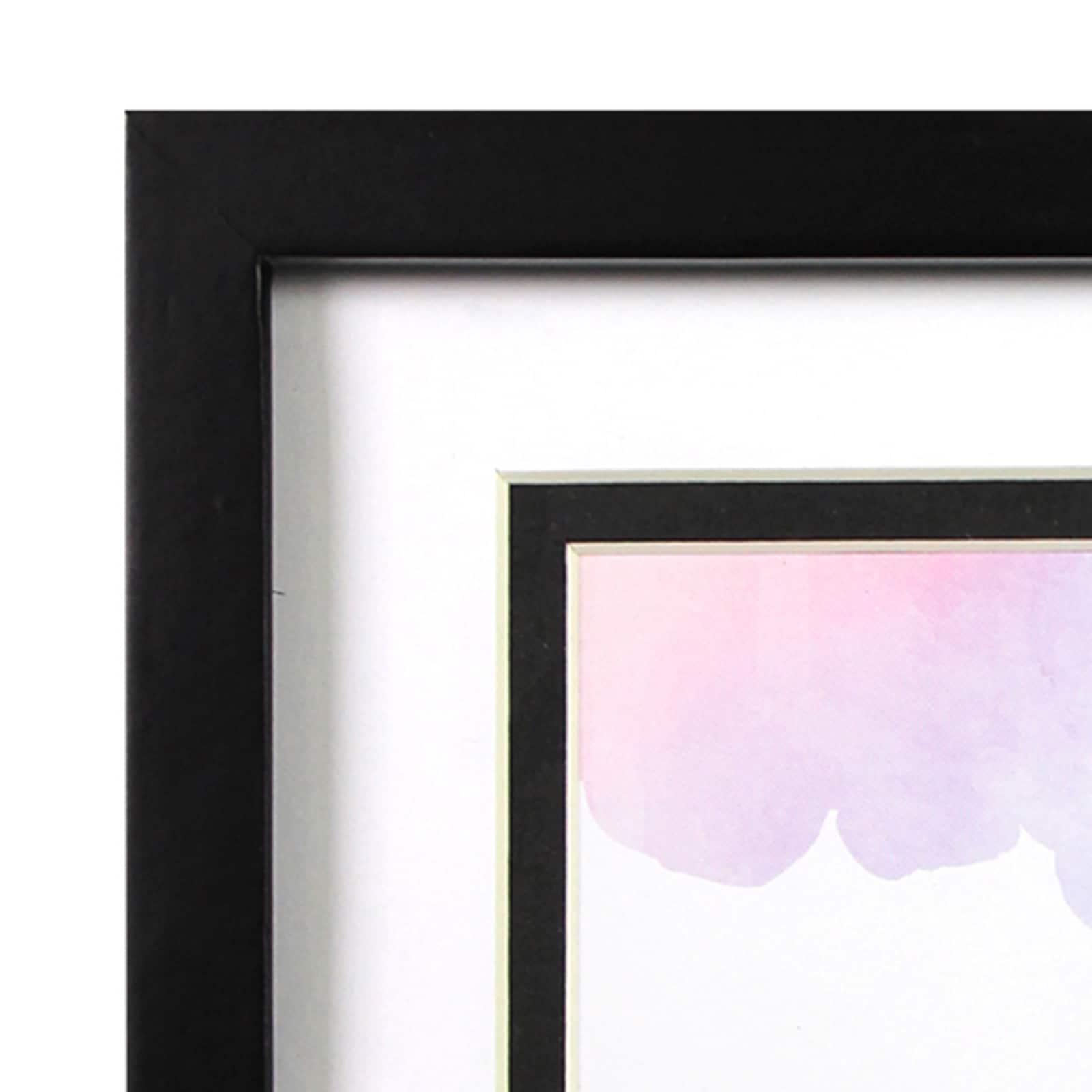 Simply Essentials™ 2 Opening 4" x 6" Black Collage Frame with Mat by Studio Décor®