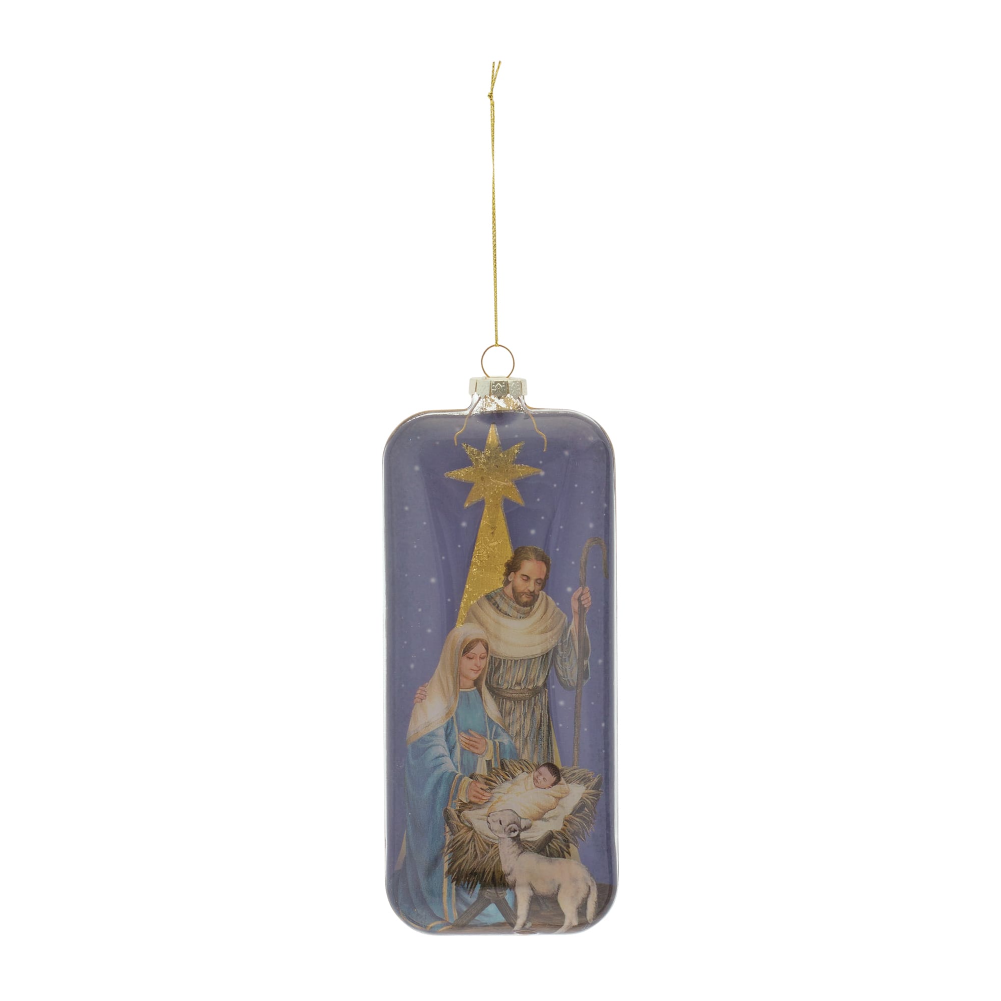 6ct. 8" Nativity Glass Ornament