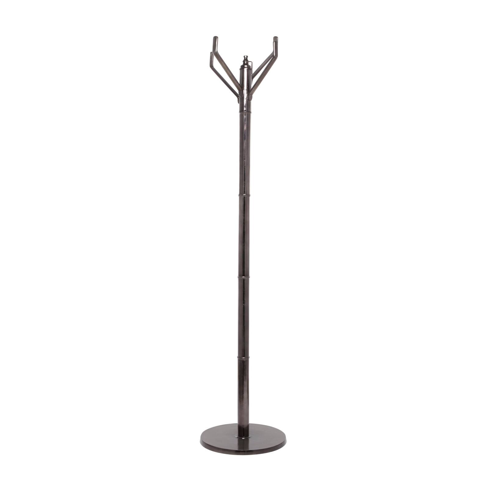 Black Aluminum Contemporary Coat Rack, 68" x 15" x 15"