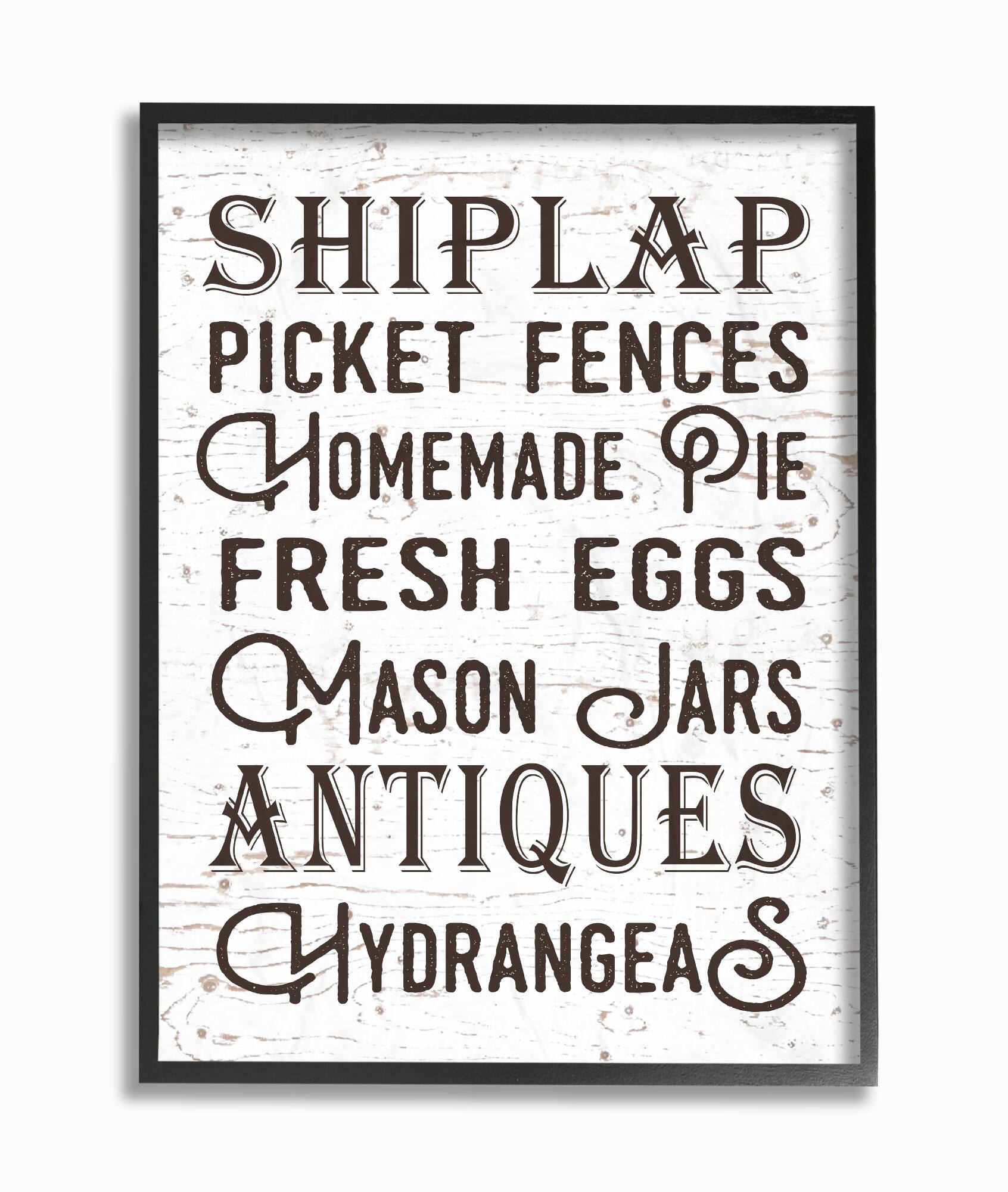 Stupell Industries The Best Rustic Things Farmhouse Wall Art in Black Frame