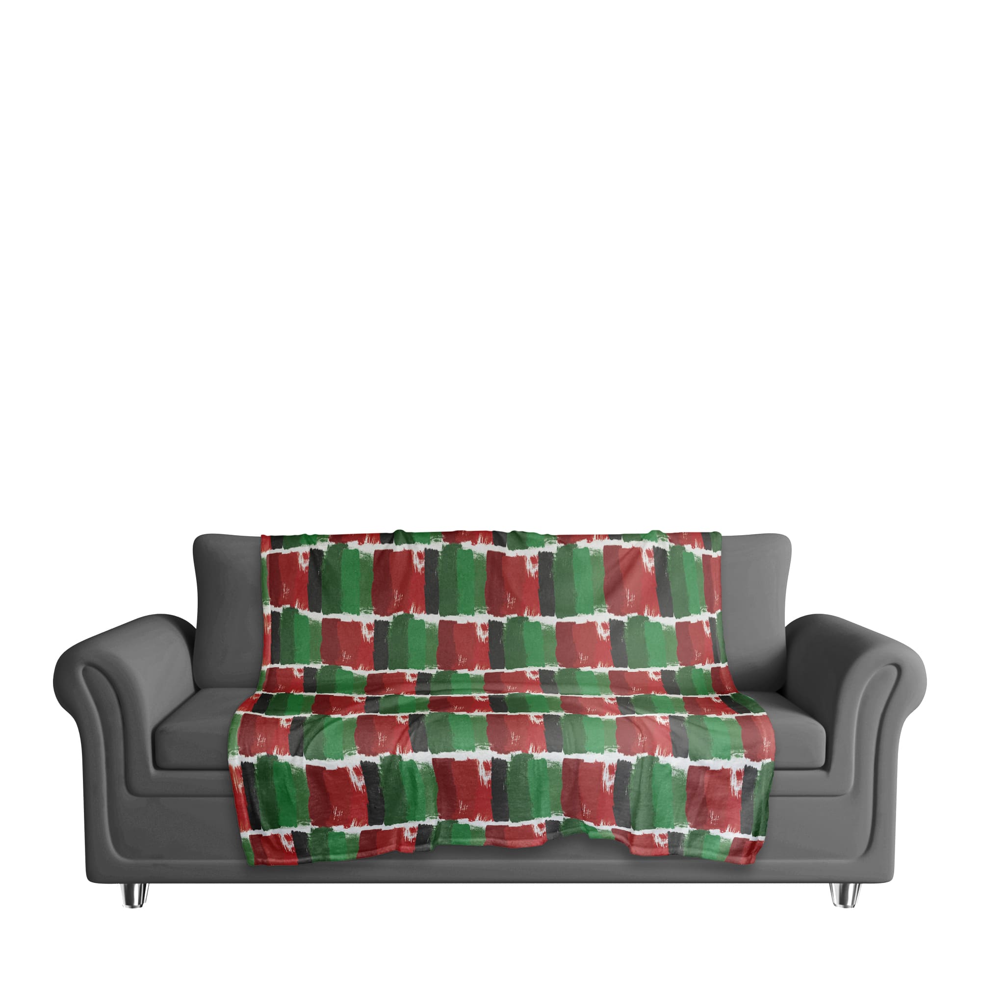 60" Kwanzaa Stroke Pattern Coral Fleece Blanket