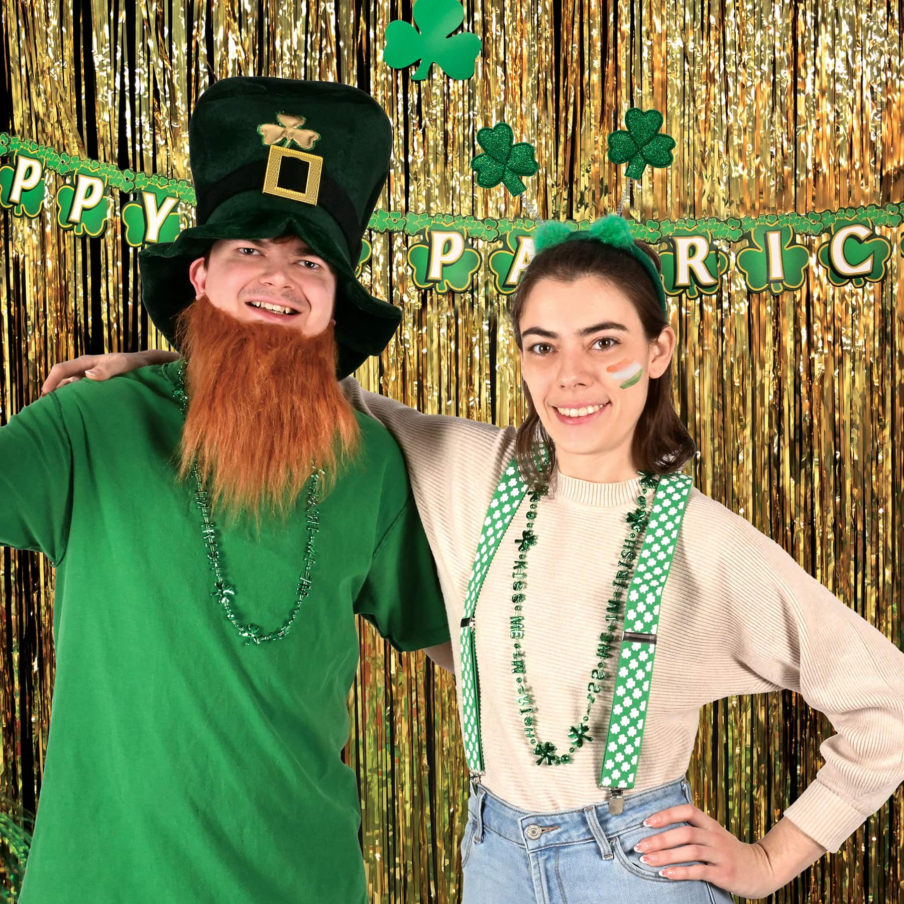 Beistle Shamrock Adjustable Suspenders