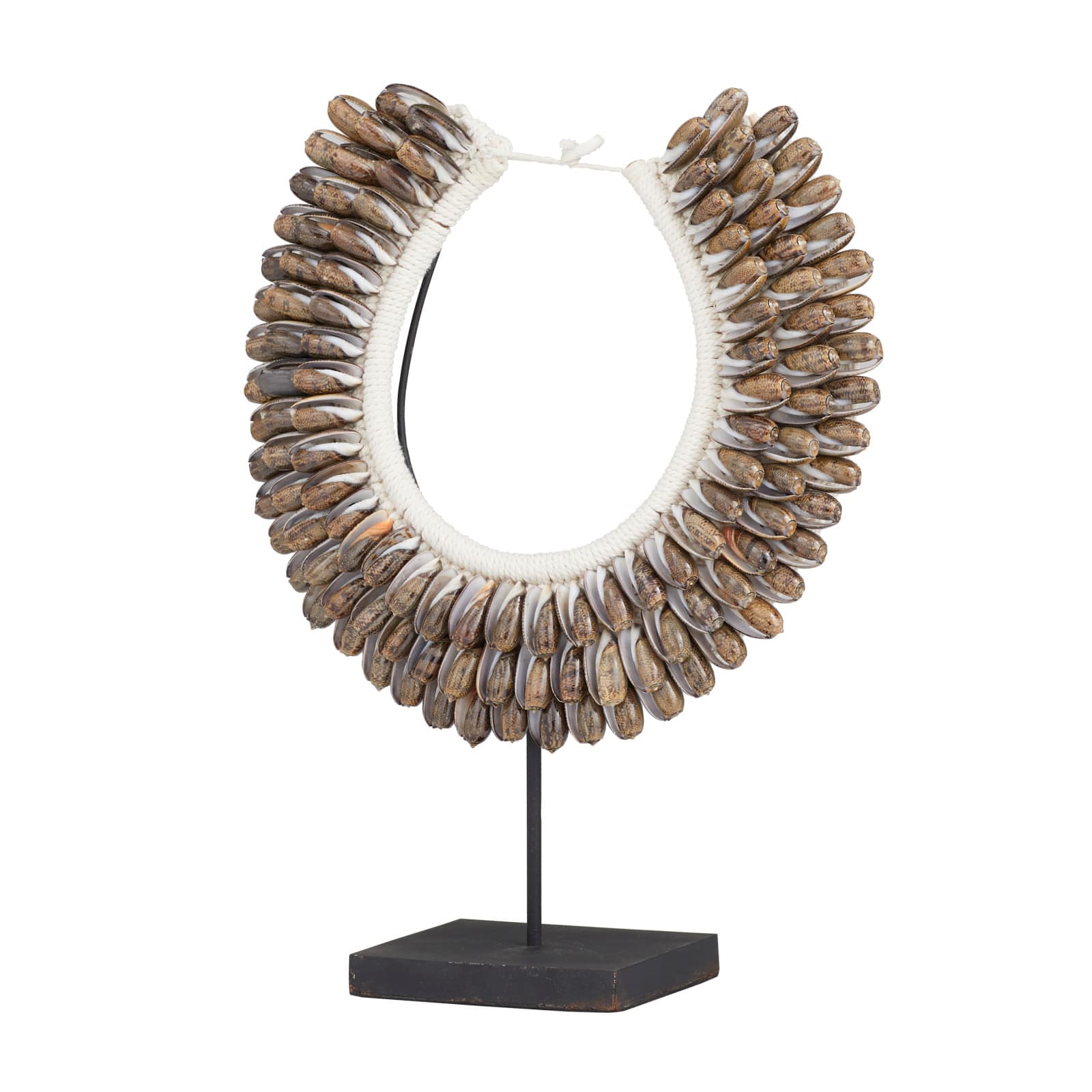 Brown Cotton Eclectic Sculpture, 15" x 12" x 6"
