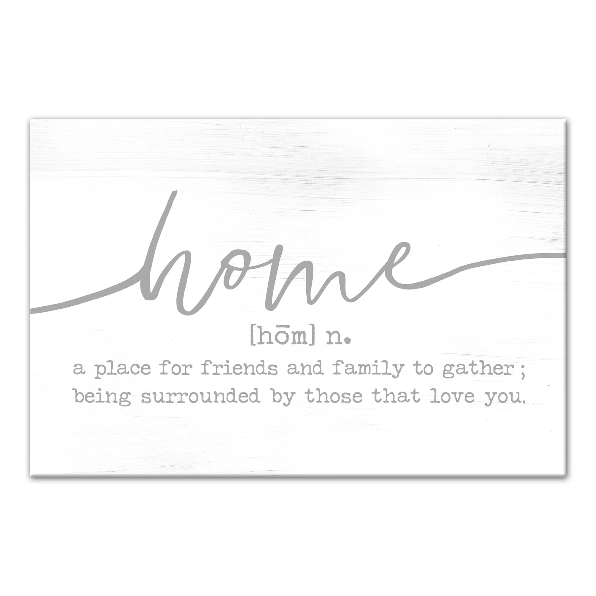 Gray Whitewash Home 12" x 18" Canvas Wall Art