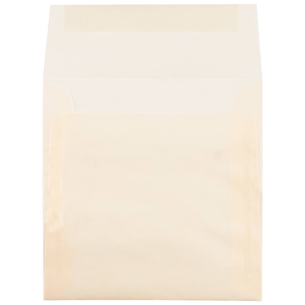 JAM Paper 5.5" x 5.5" Square Translucent Vellum Invitation Envelopes