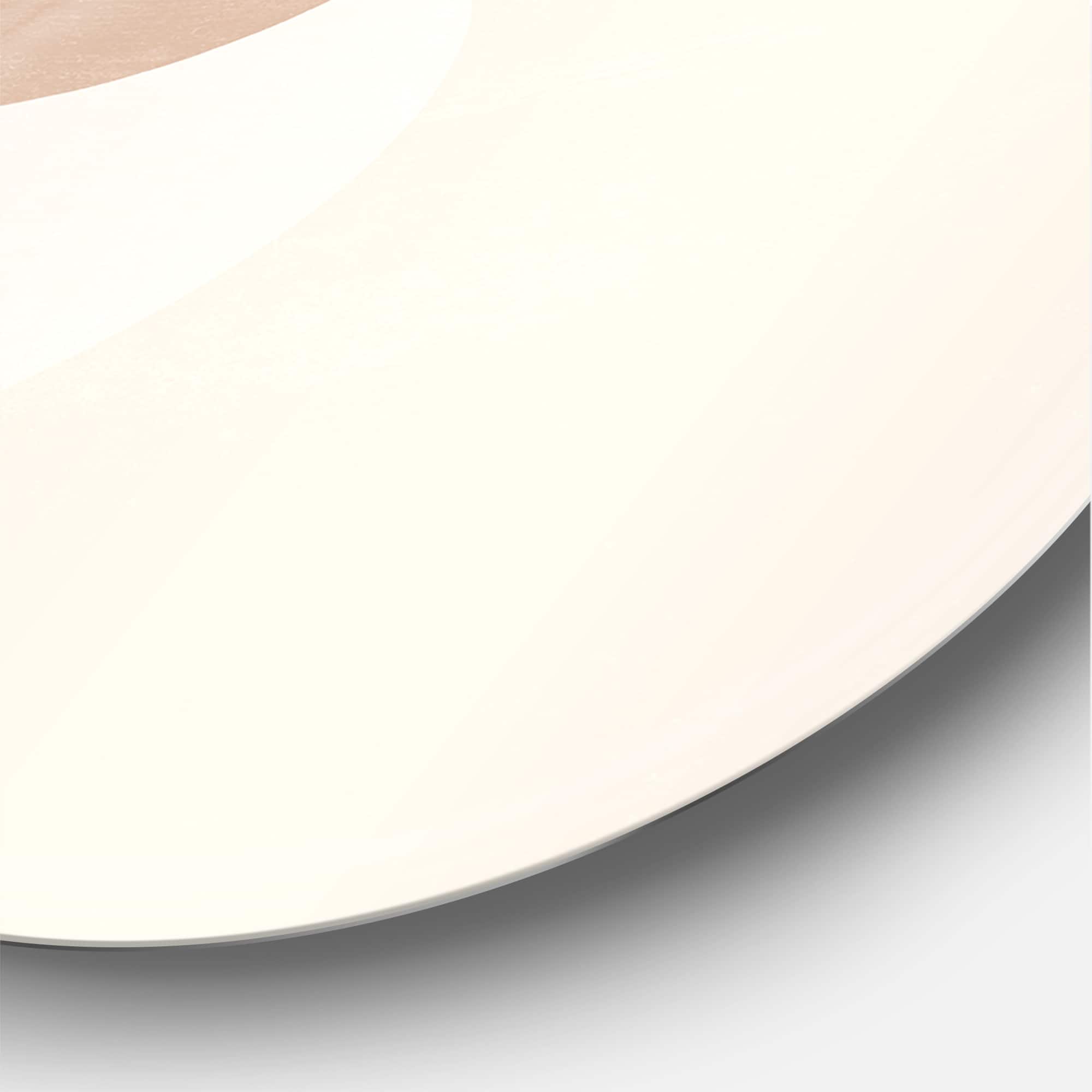 Designart - Abstract Geometrical Moon With Leaf I
