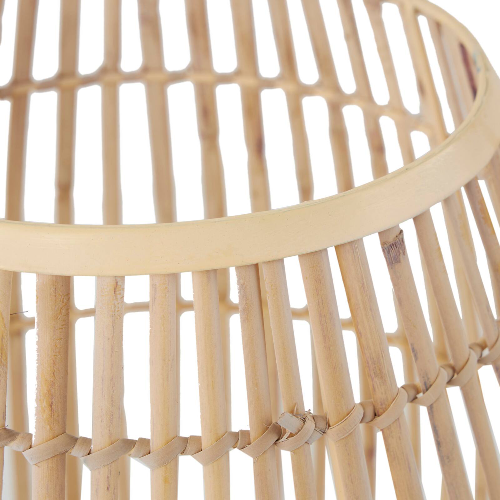 15" Bamboo Handmade Open Frame Round Vase