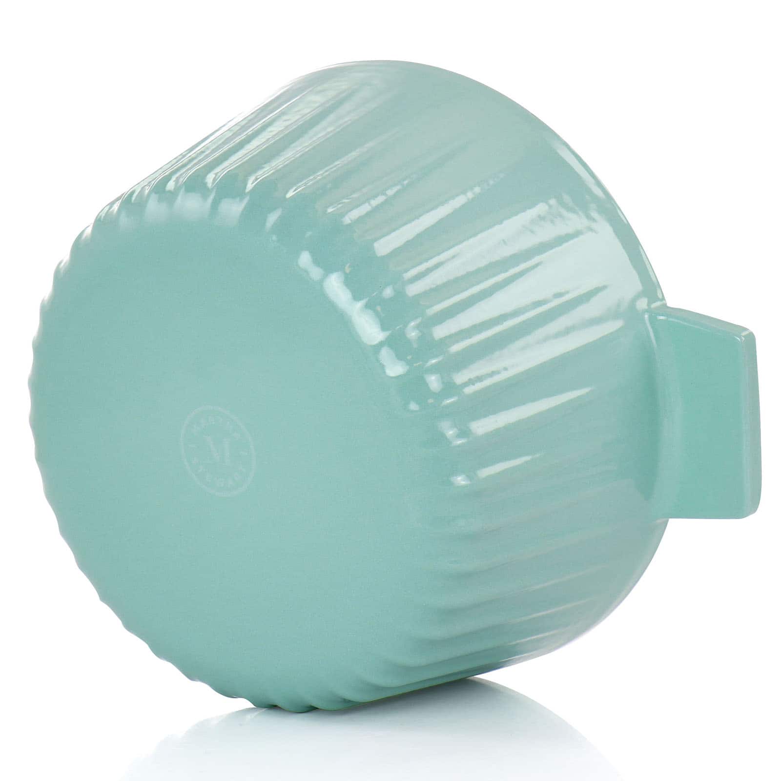 Martha Stewart 3qt. Turquoise Enameled Embossed Stripe Cast Iron Dutch Oven with Lid