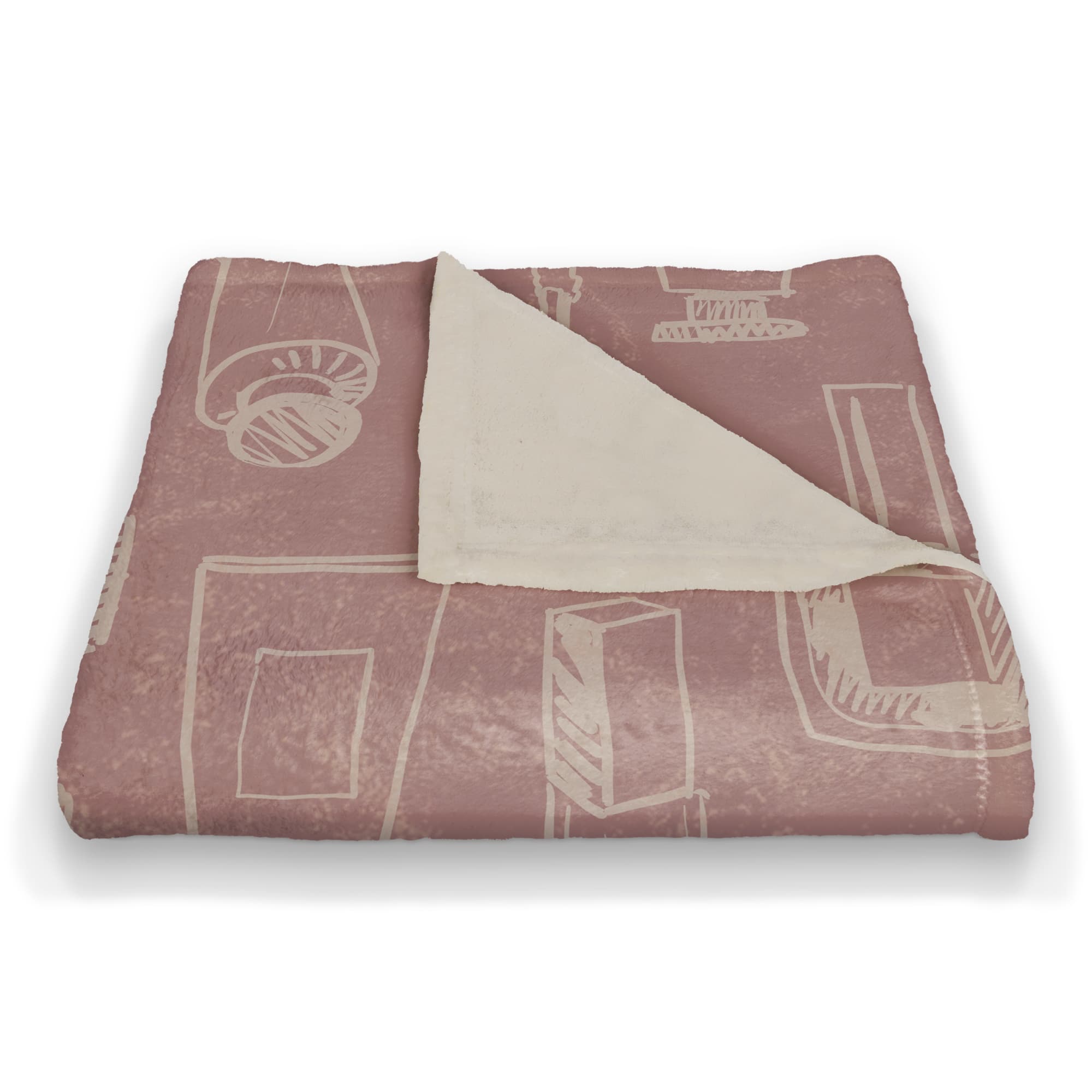 Makeup Icons Coral Fleece Blanket