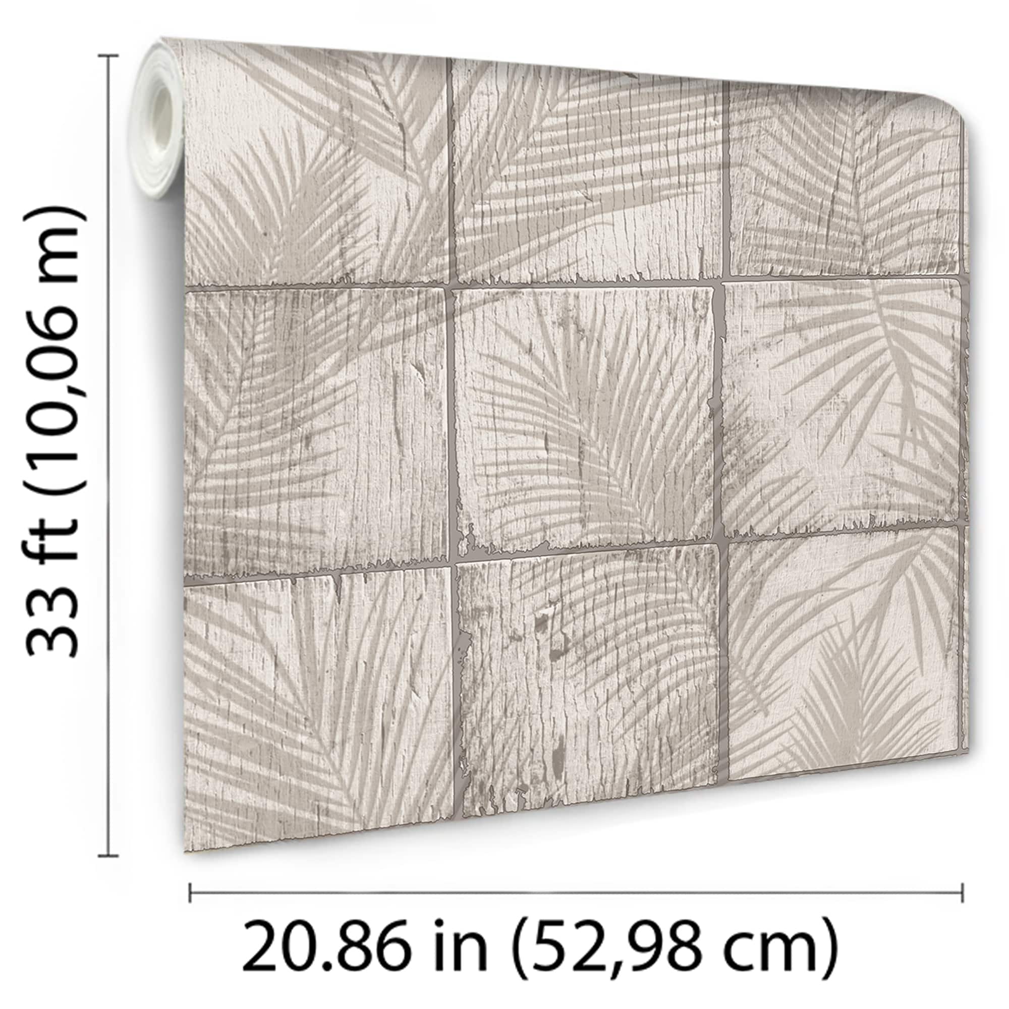 Designs Direct Rustic Palm Shadow Tile Wallpaper