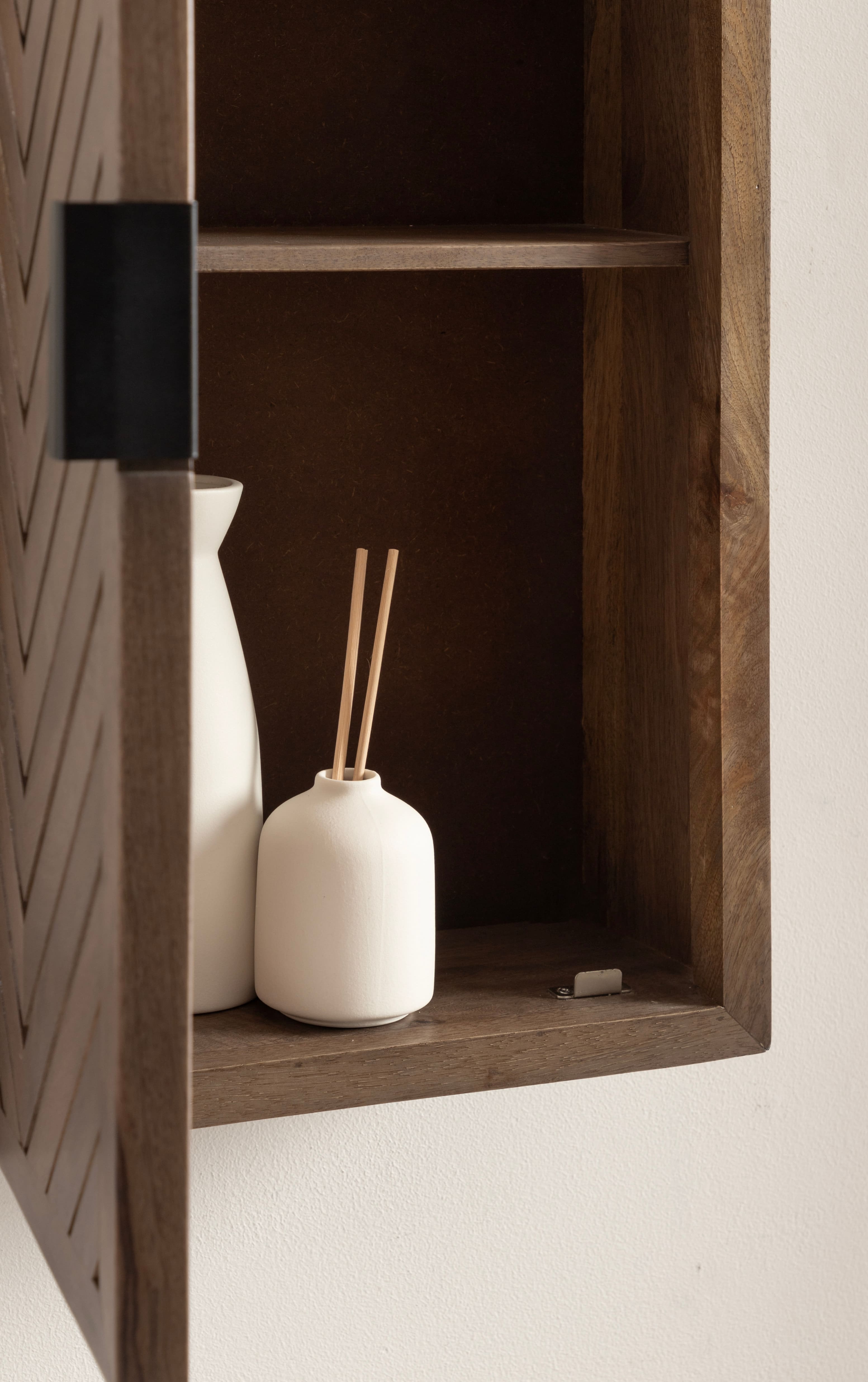 Kate and Laurel Mezzeta Tall Wood Bath Cabinet