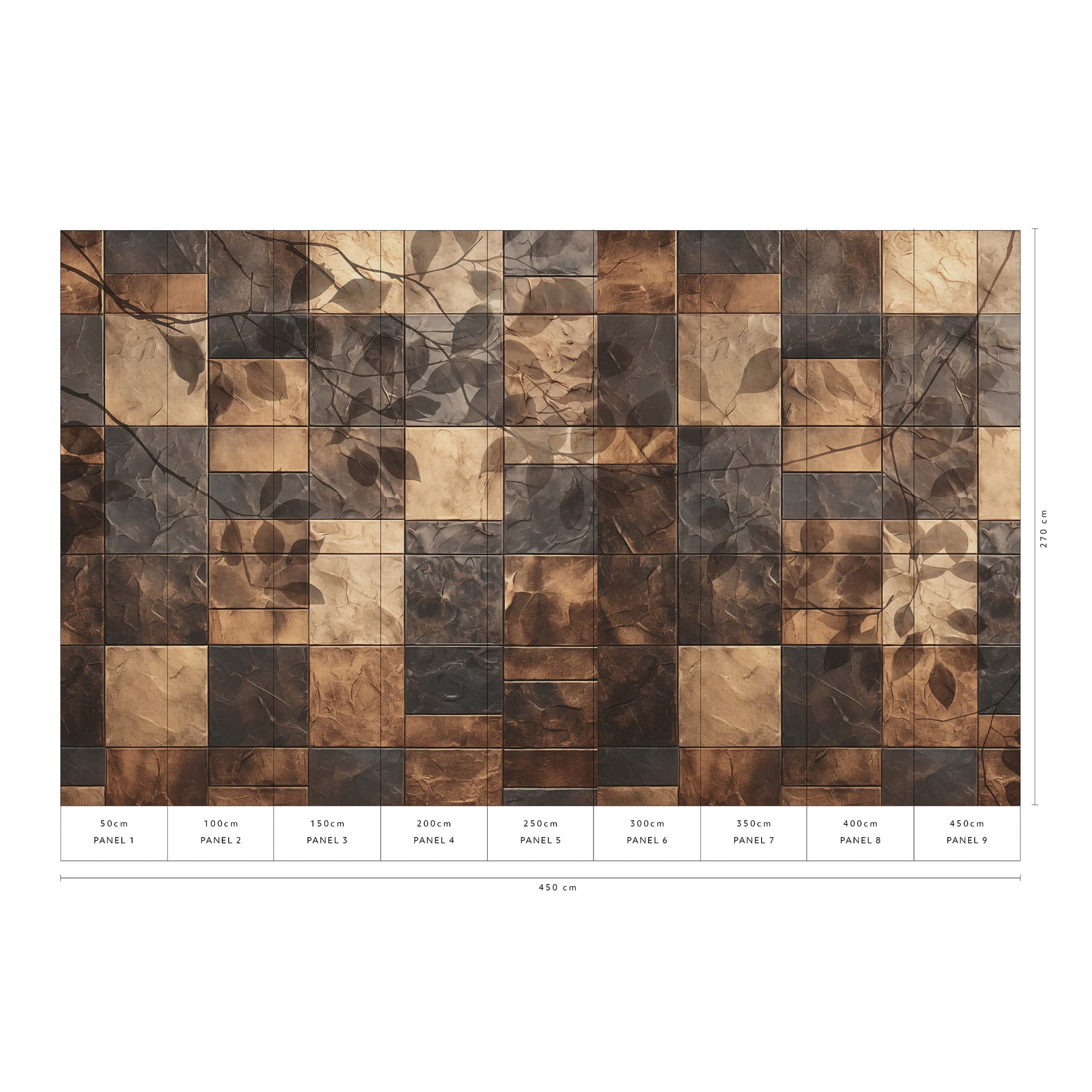 Designs Direct Canopy Mosaic Gold Wall Mural